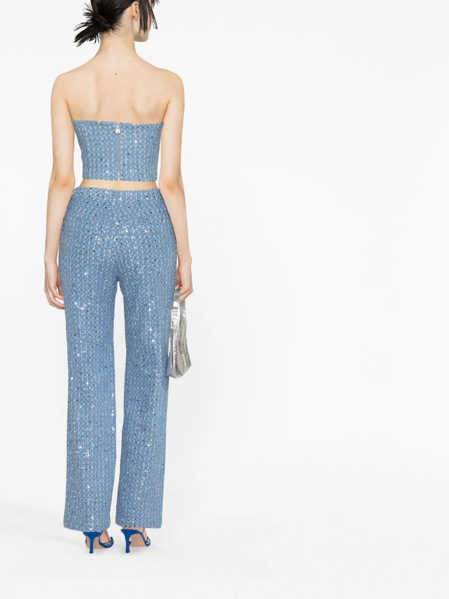 sequin-embellished jeans