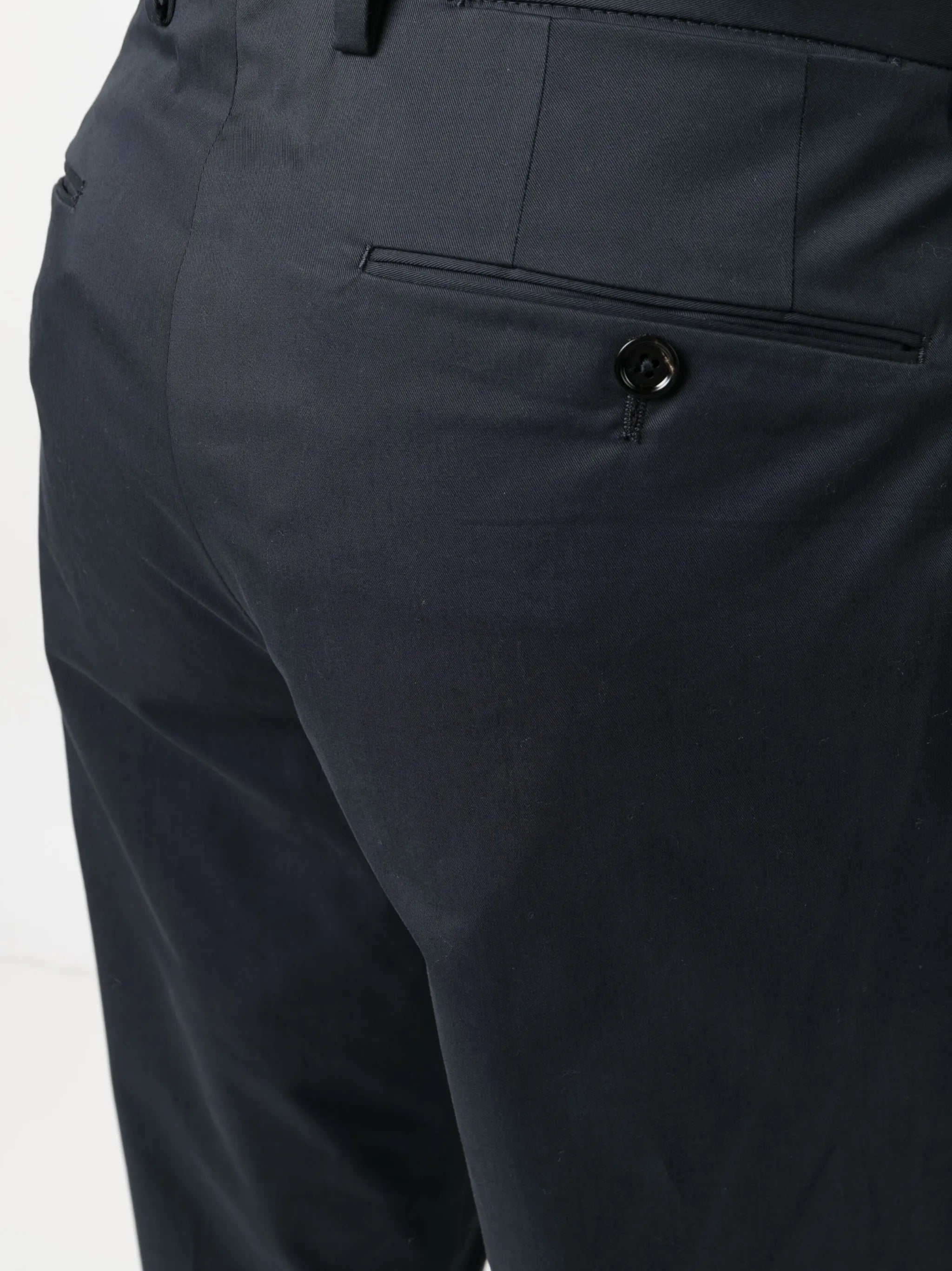 straight-leg cotton chino trousers