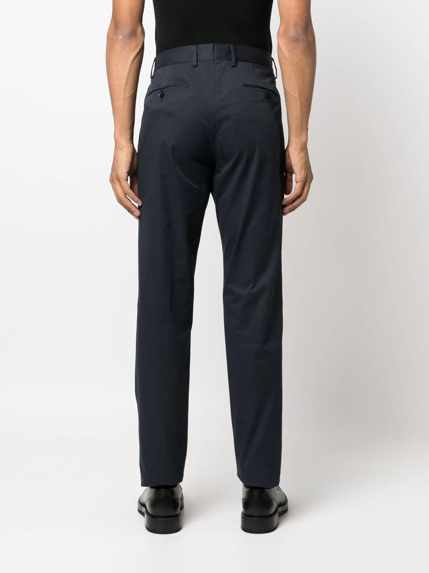 straight-leg cotton chino trousers