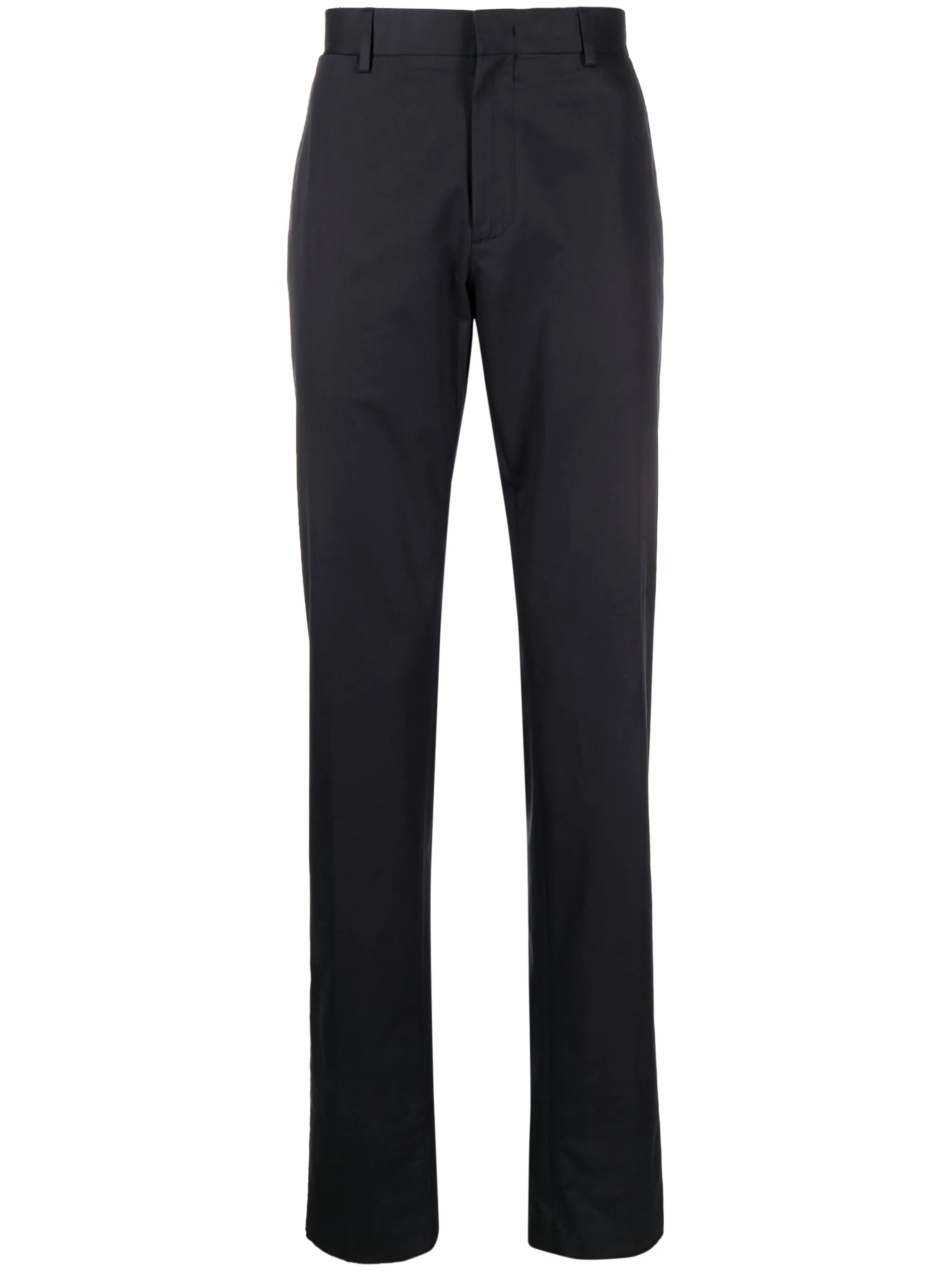 straight-leg cotton chino trousers