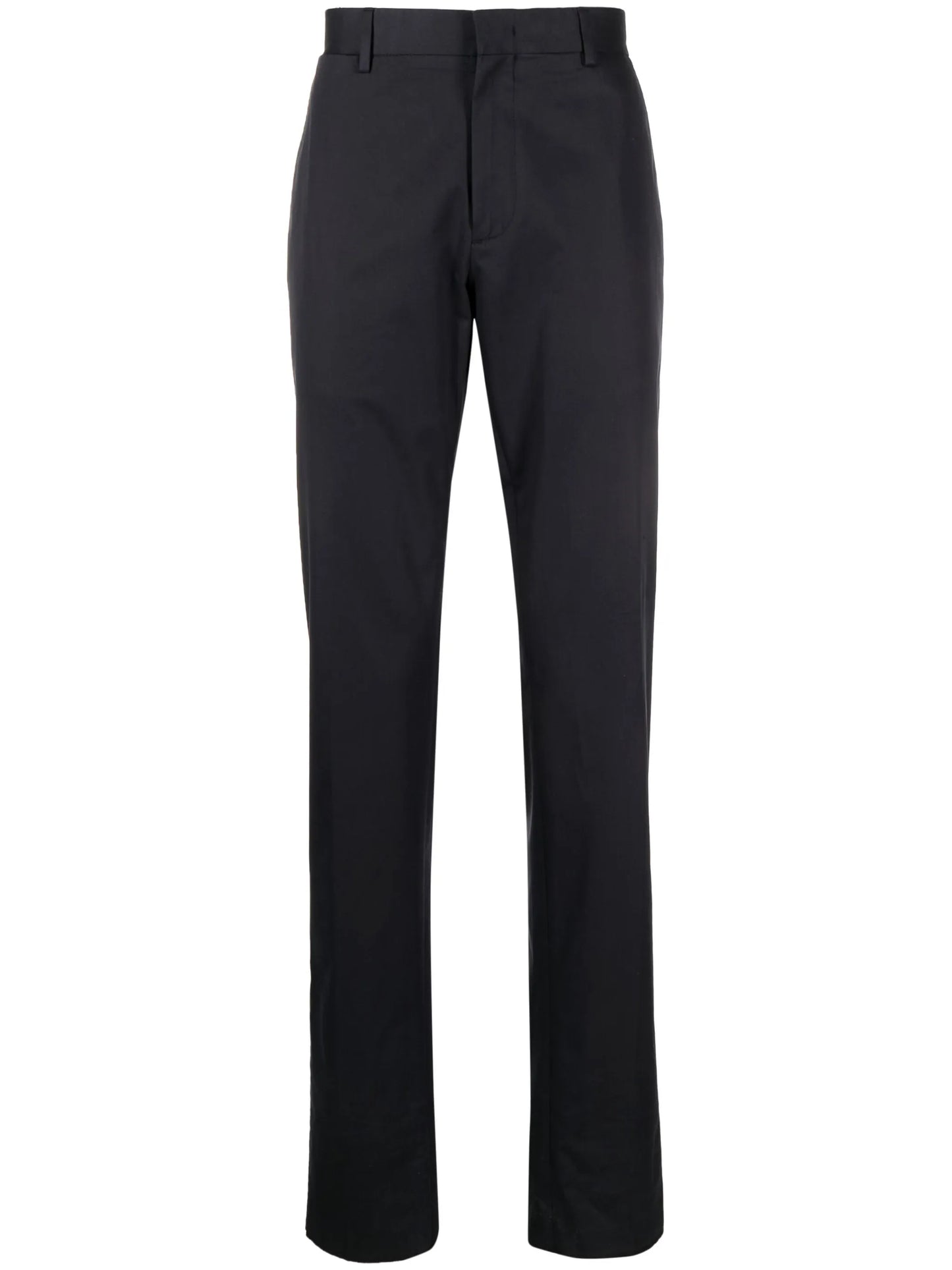 straight-leg cotton chino trousers
