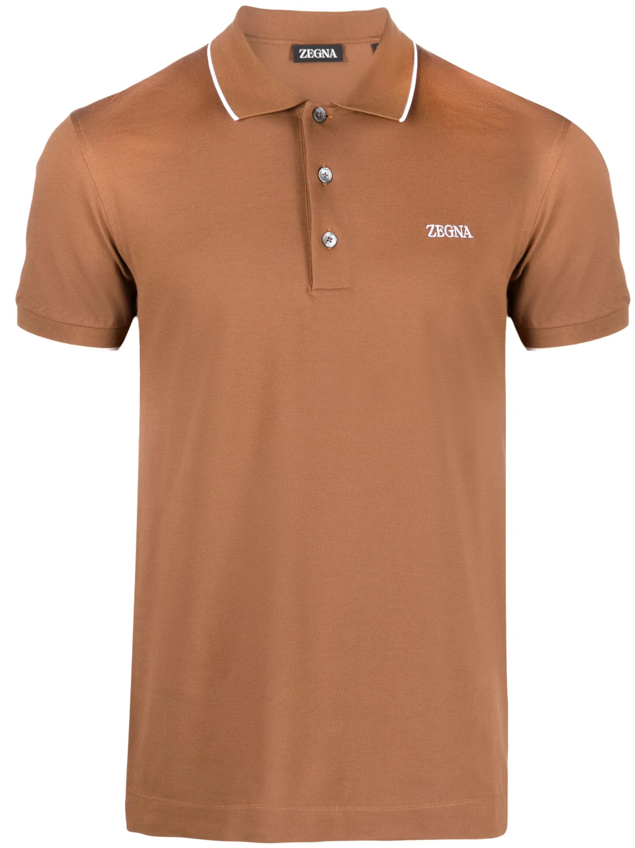 embroidered-logo cotton polo shirt