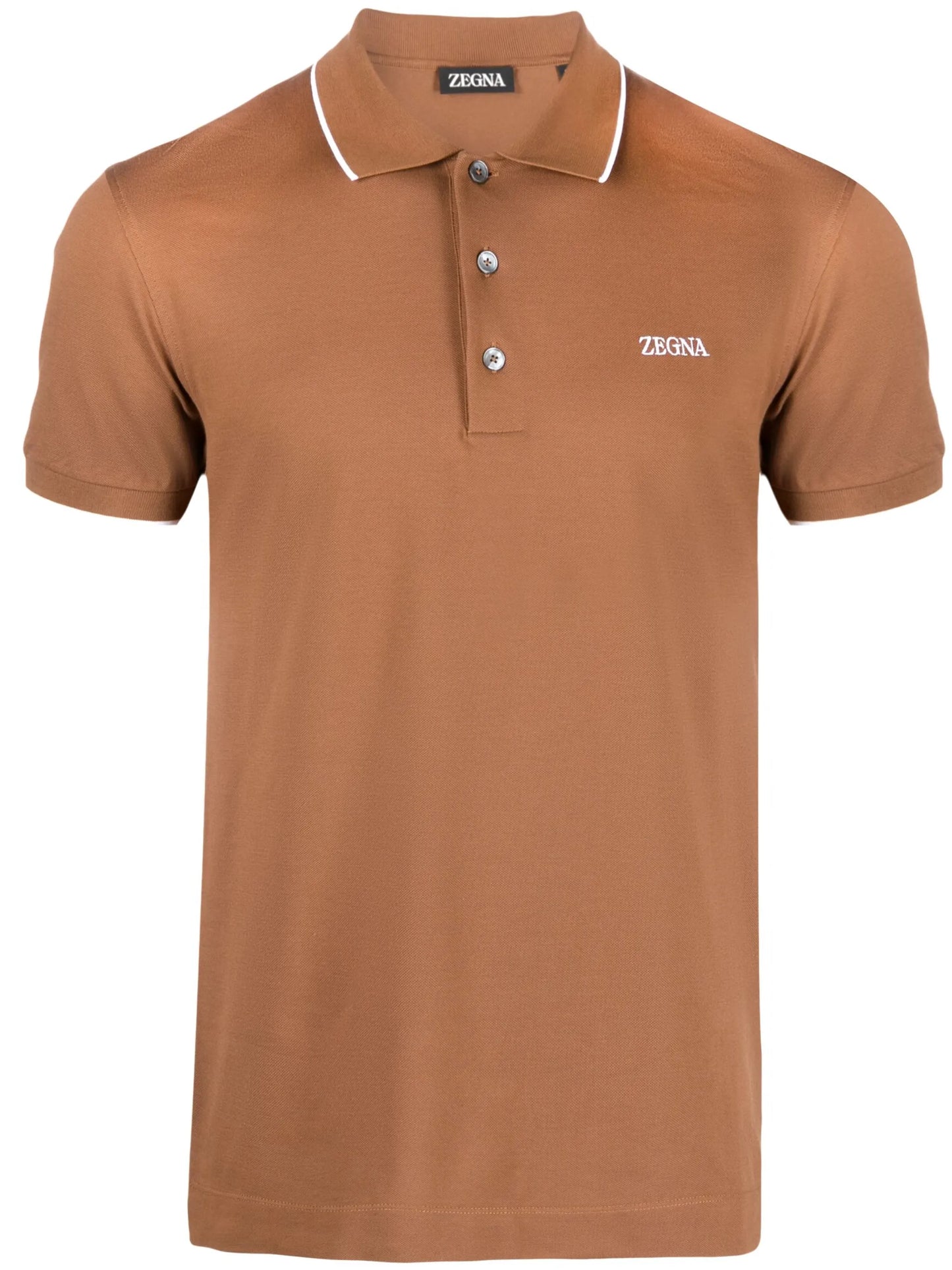 embroidered-logo cotton polo shirt