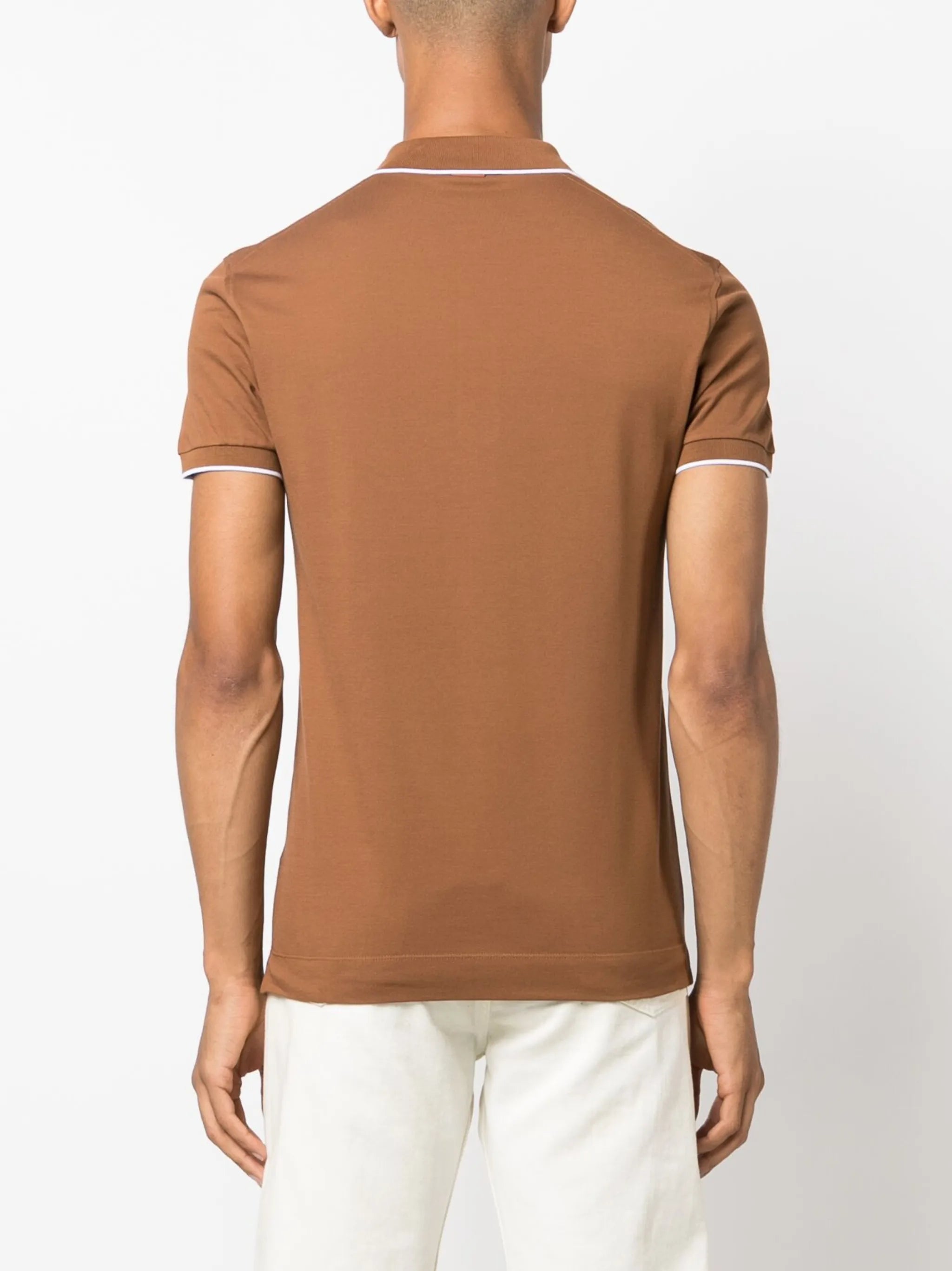 embroidered-logo cotton polo shirt