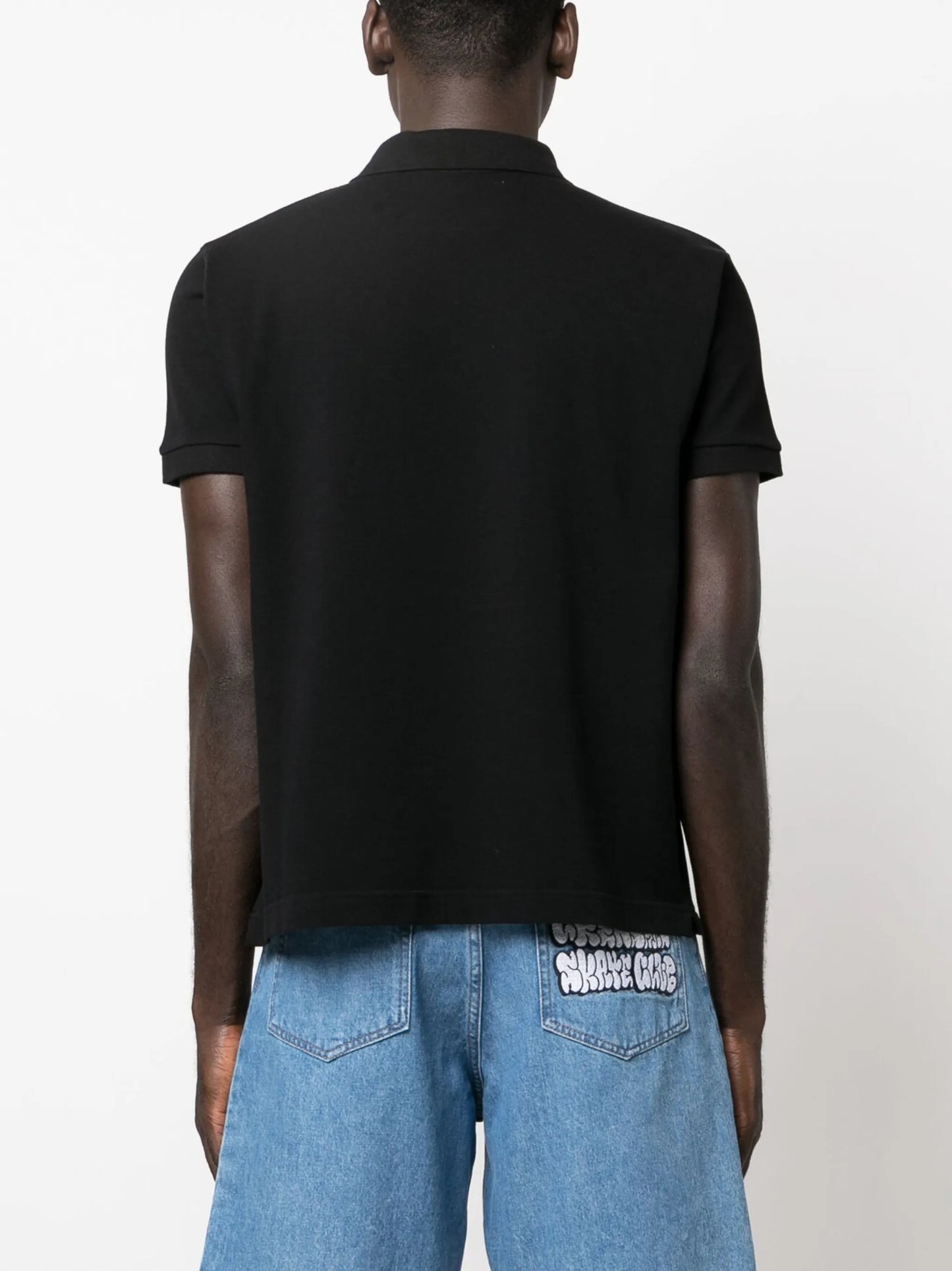 logo-patch cotton polo shirt