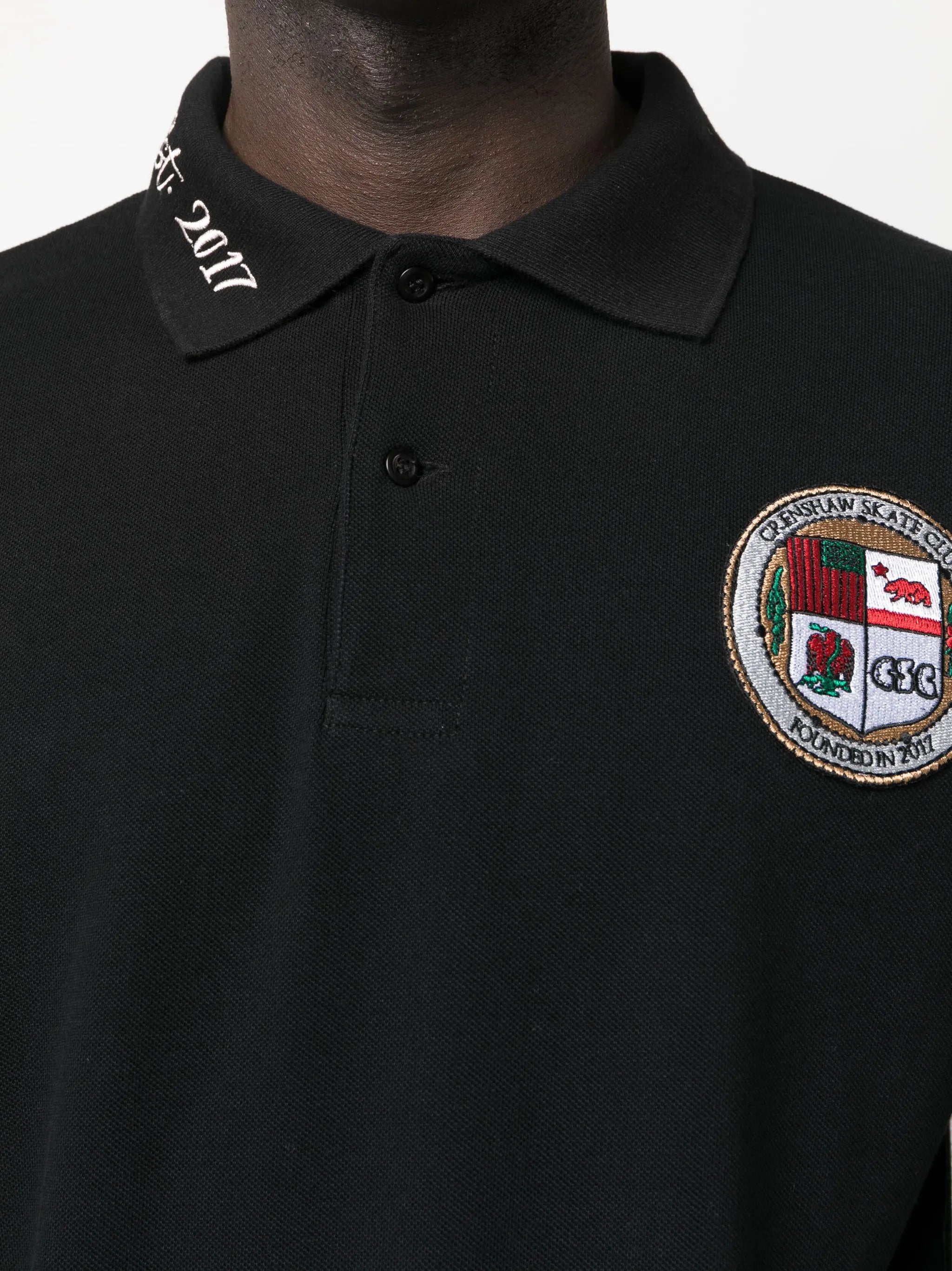 logo-patch cotton polo shirt