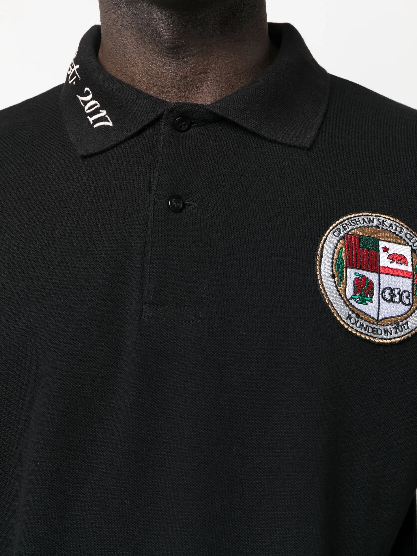 logo-patch cotton polo shirt