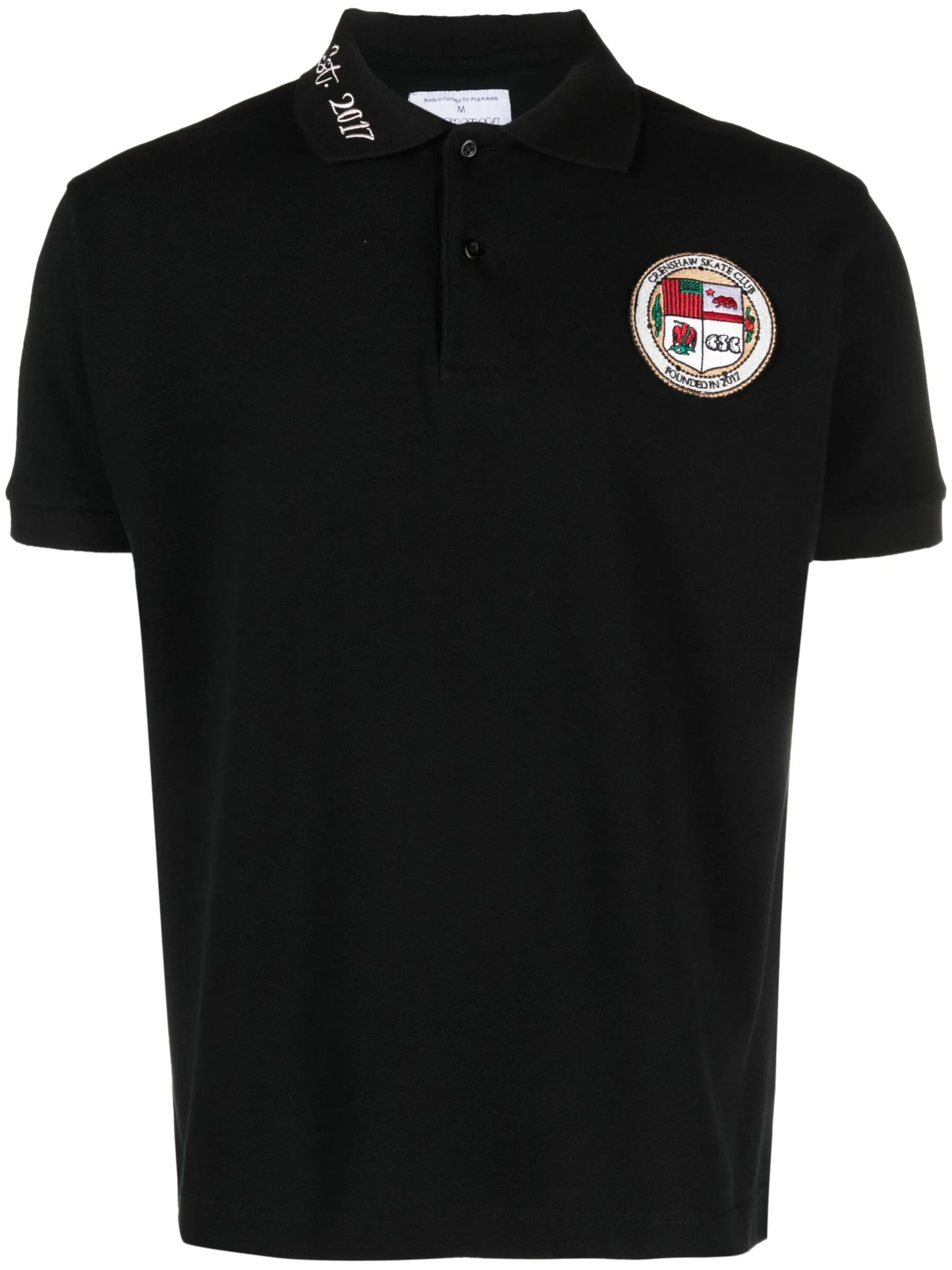 logo-patch cotton polo shirt