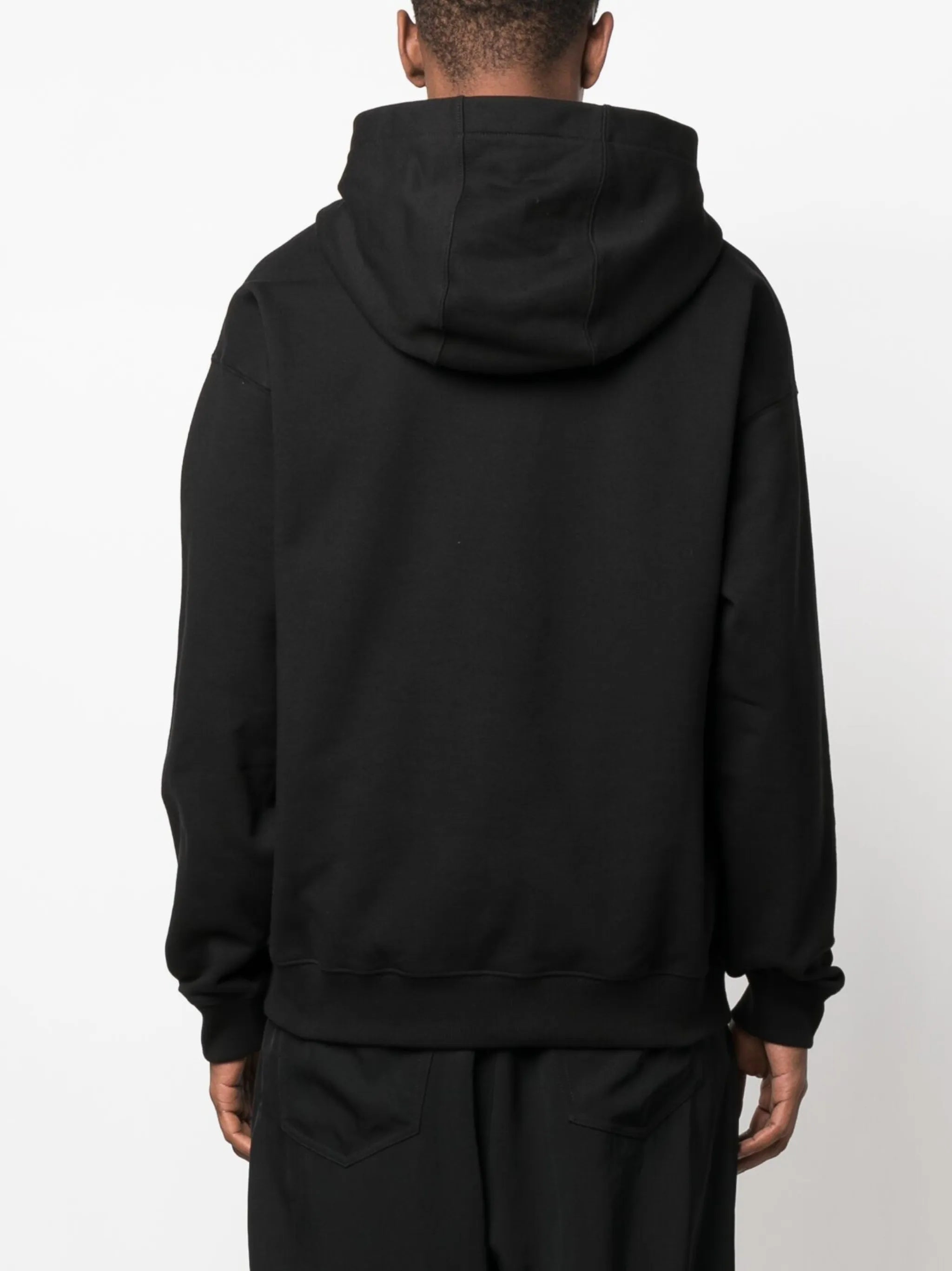 logo-print cotton hoodie