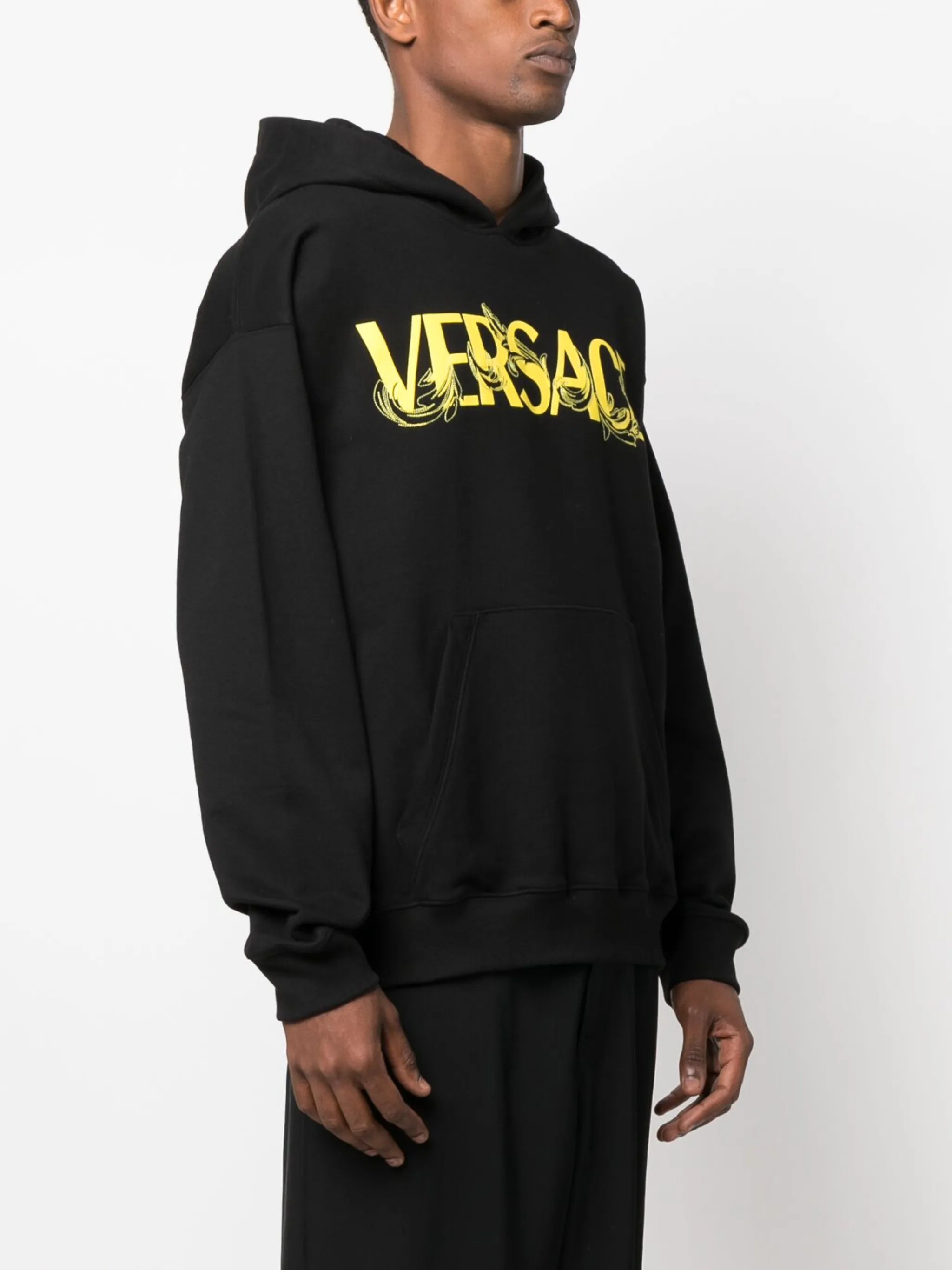 logo-print cotton hoodie