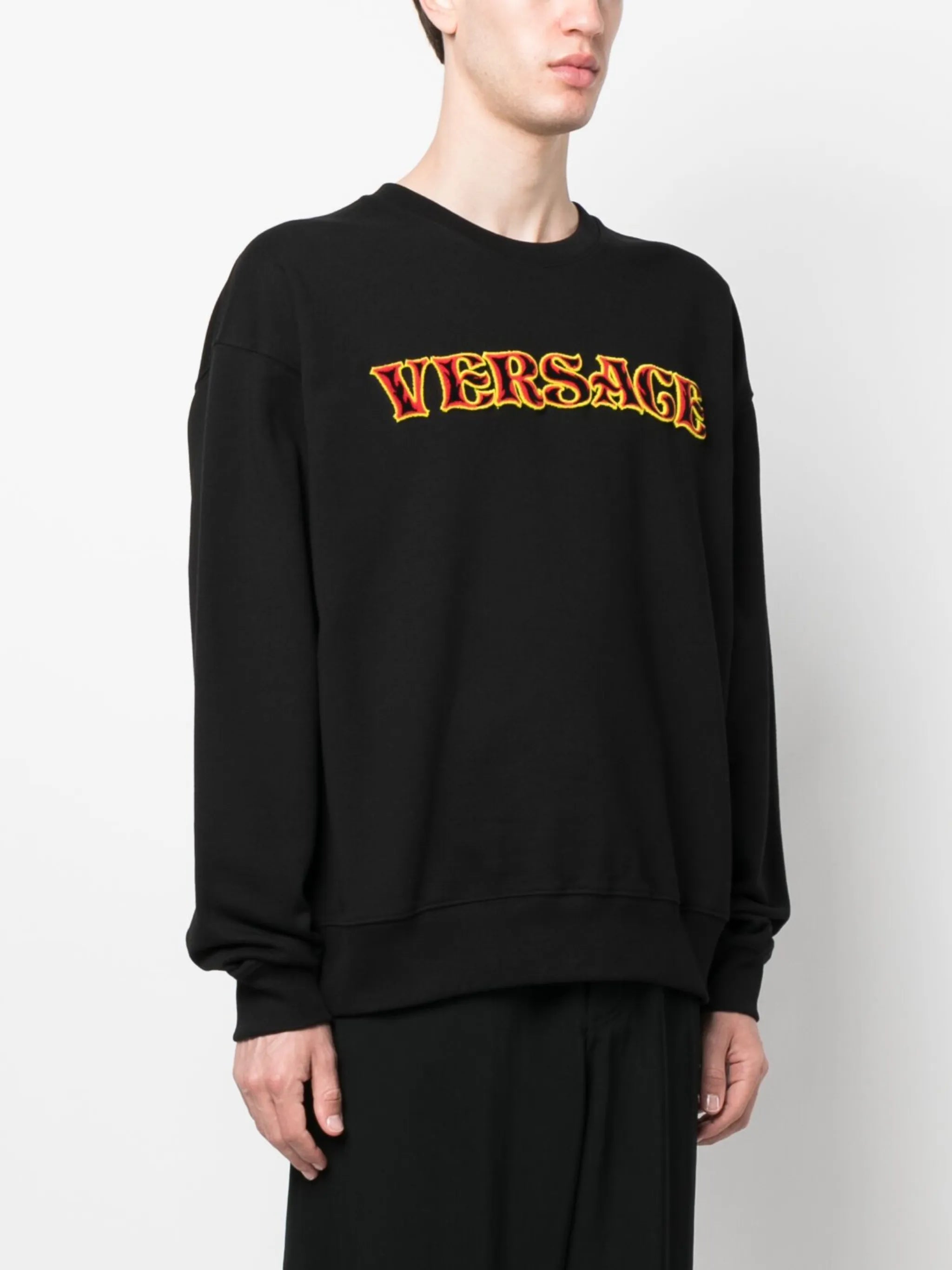 logo-embroidered cotton sweatshirt
