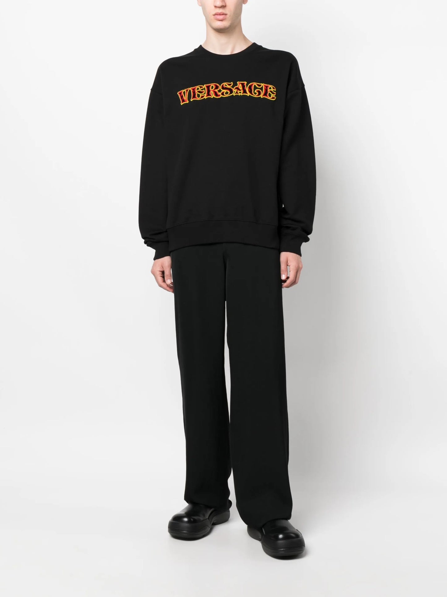 logo-embroidered cotton sweatshirt