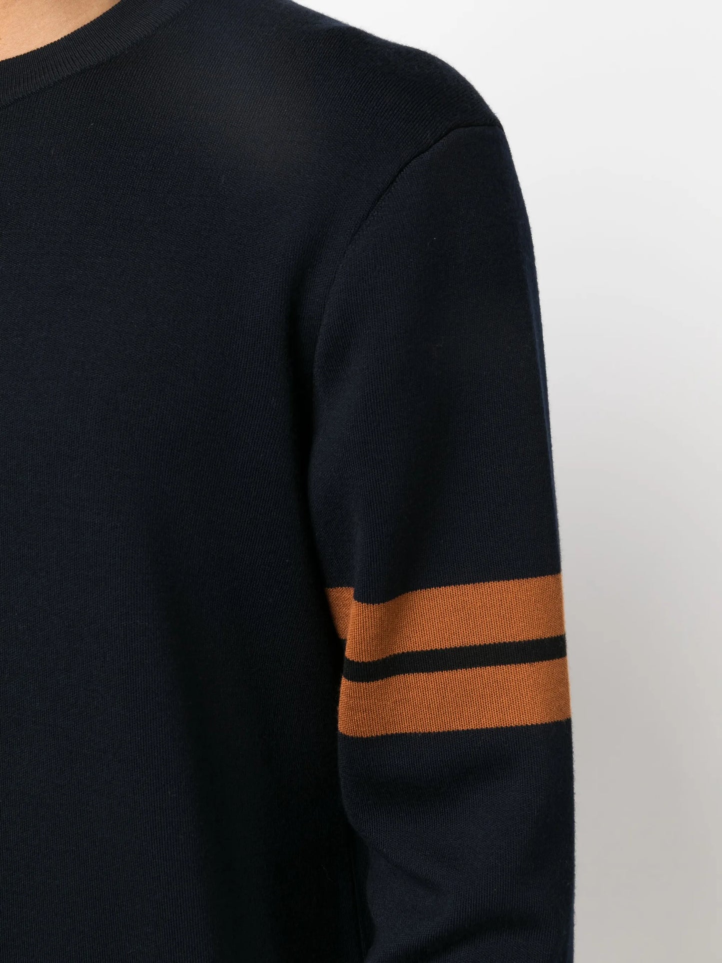 stripe-detail wool jumper
