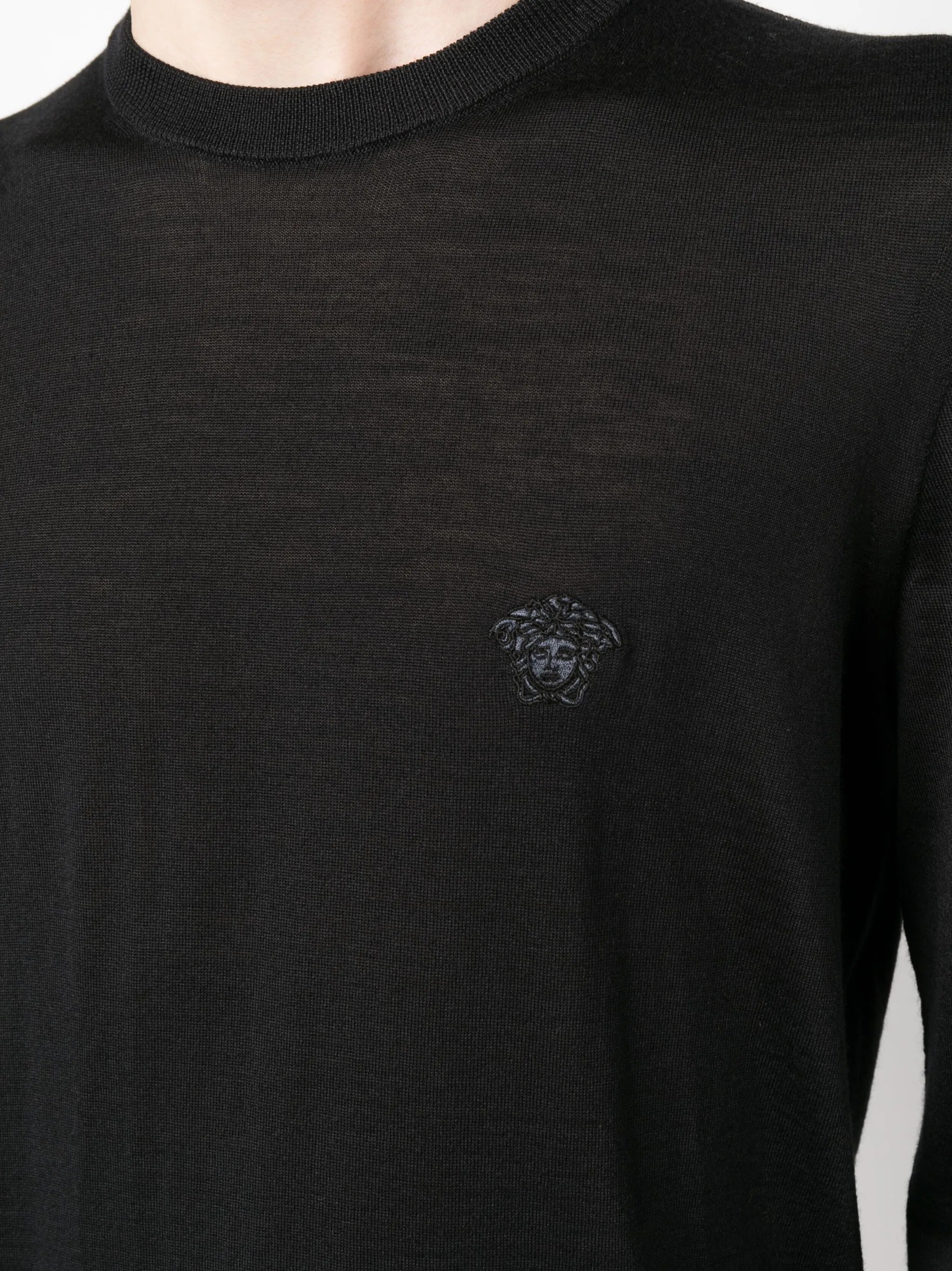 embroidered wool-blend jumper