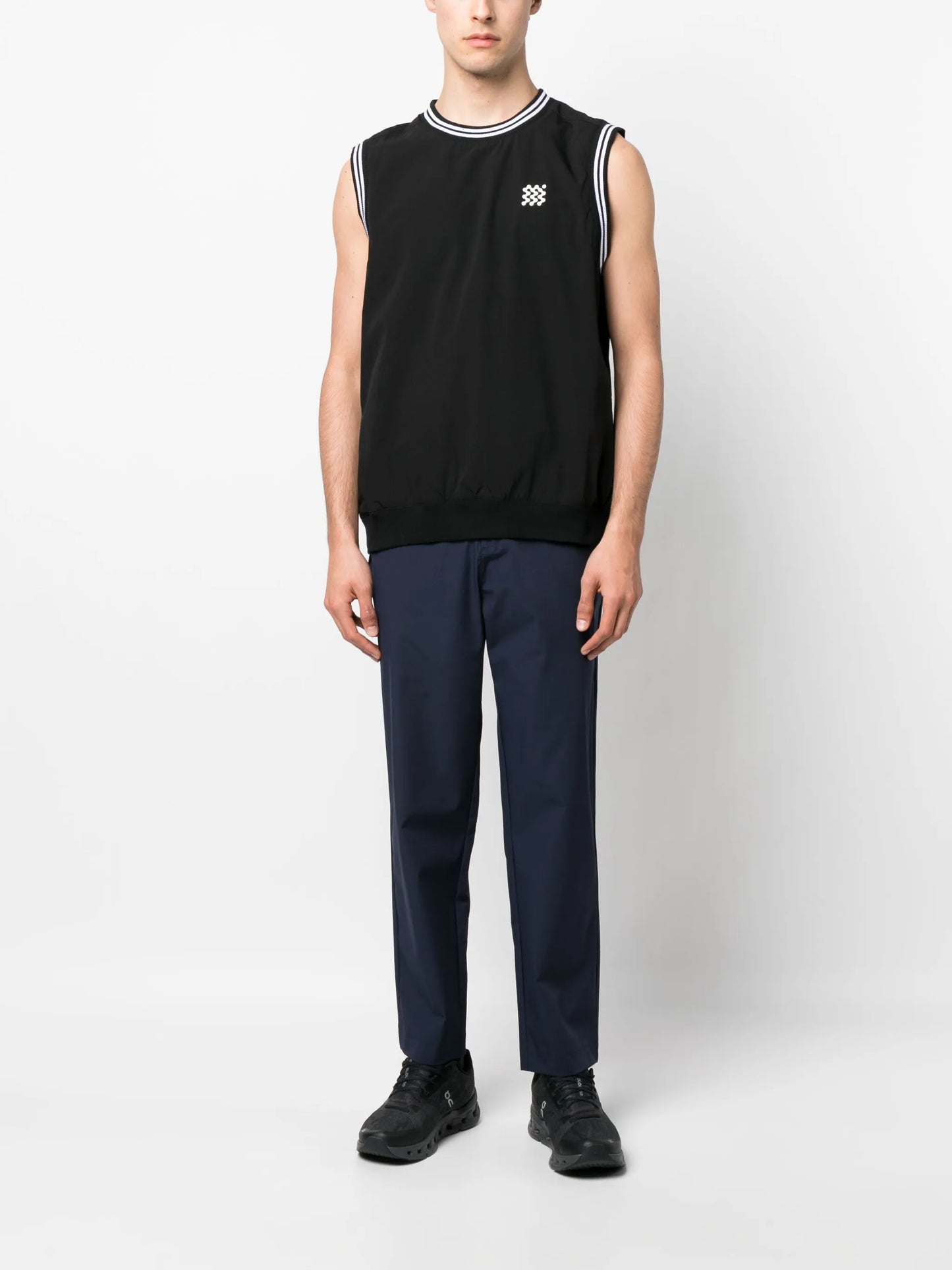 logo-print mid-rise pants