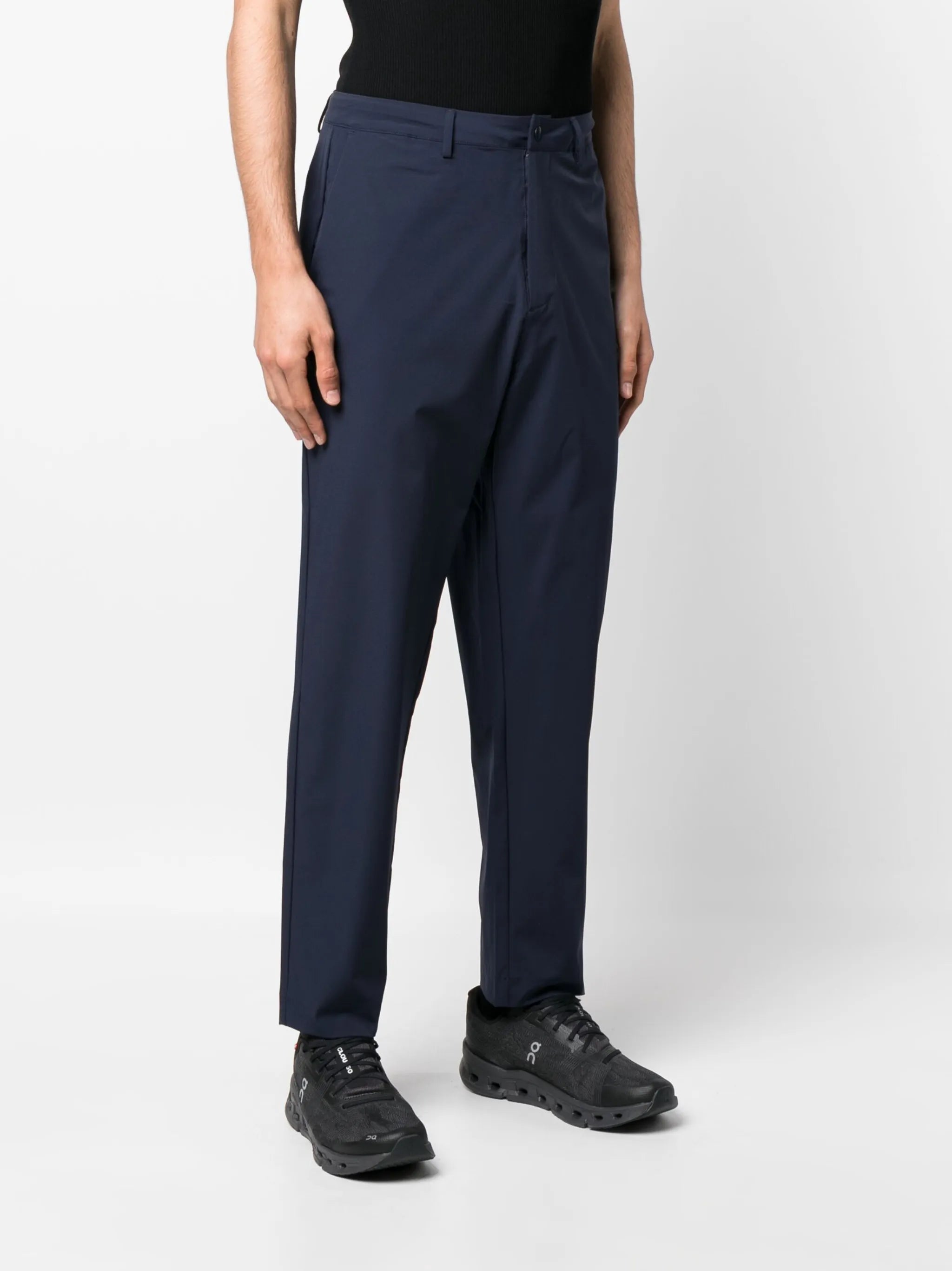 logo-print mid-rise pants