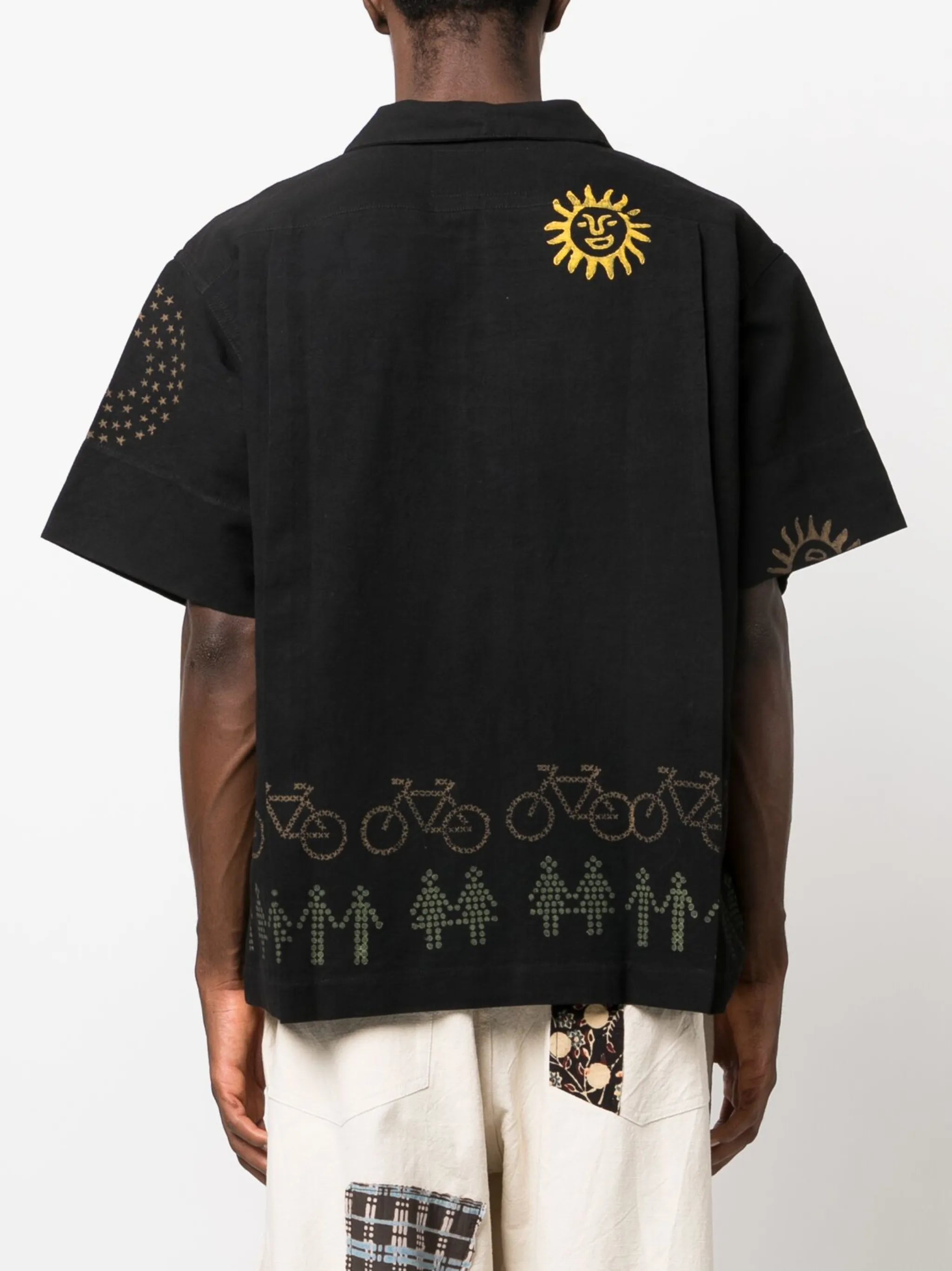 Greetings Solar Trip-embroidered shirt
