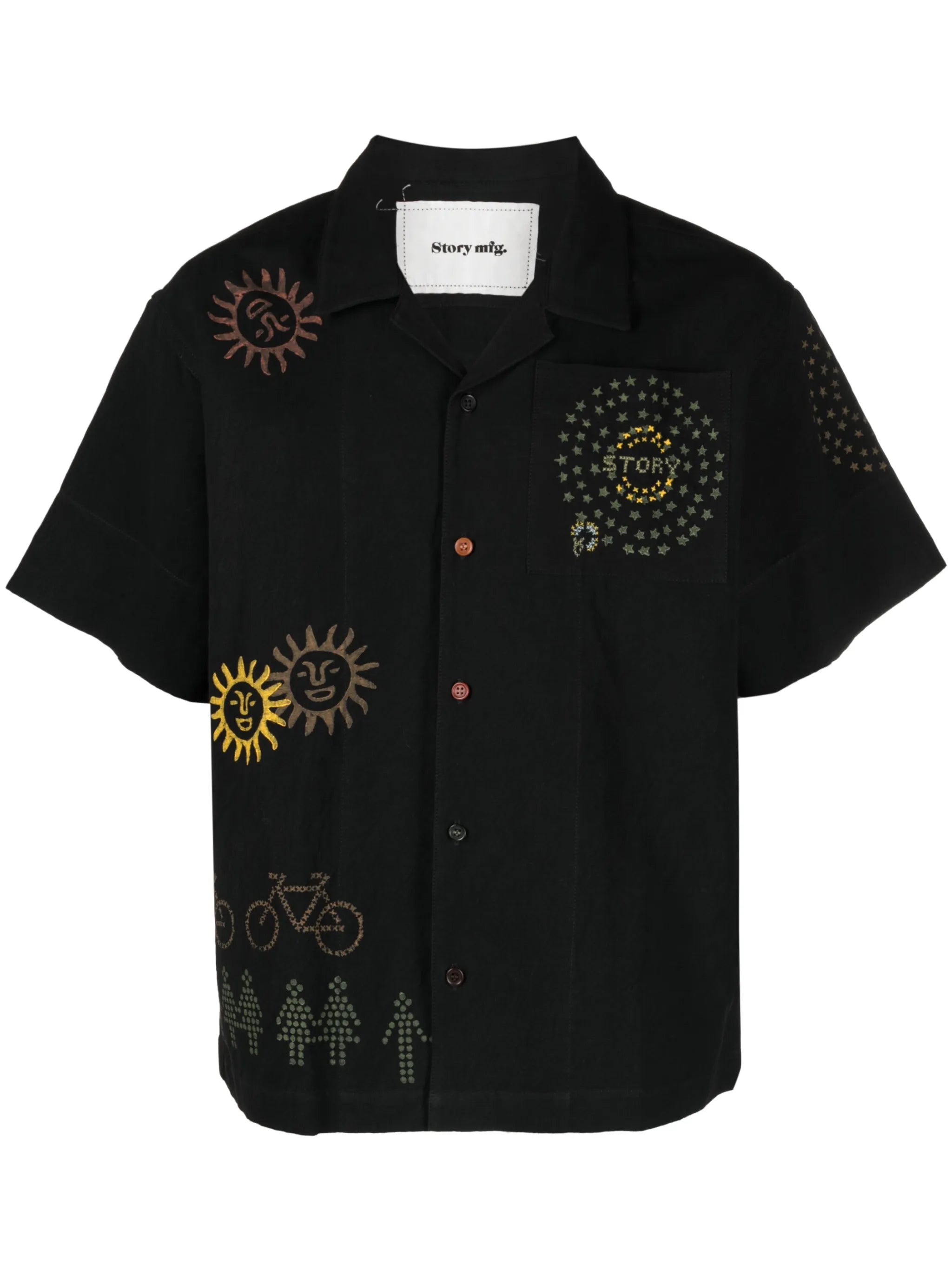 Greetings Solar Trip-embroidered shirt