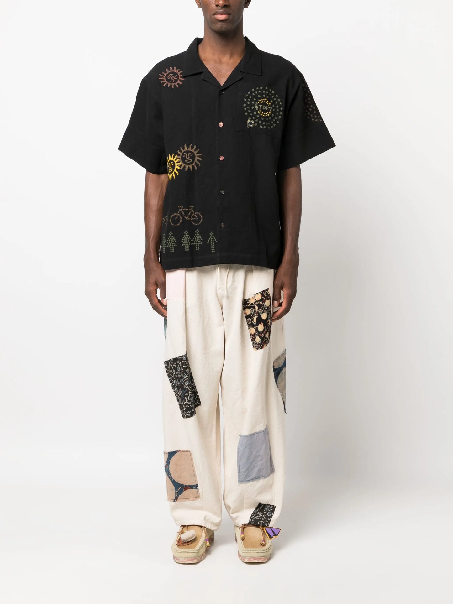 Greetings Solar Trip-embroidered shirt
