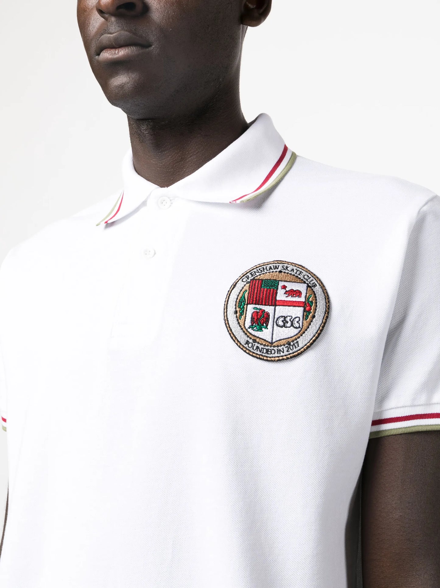 logo-patch cotton polo shirt