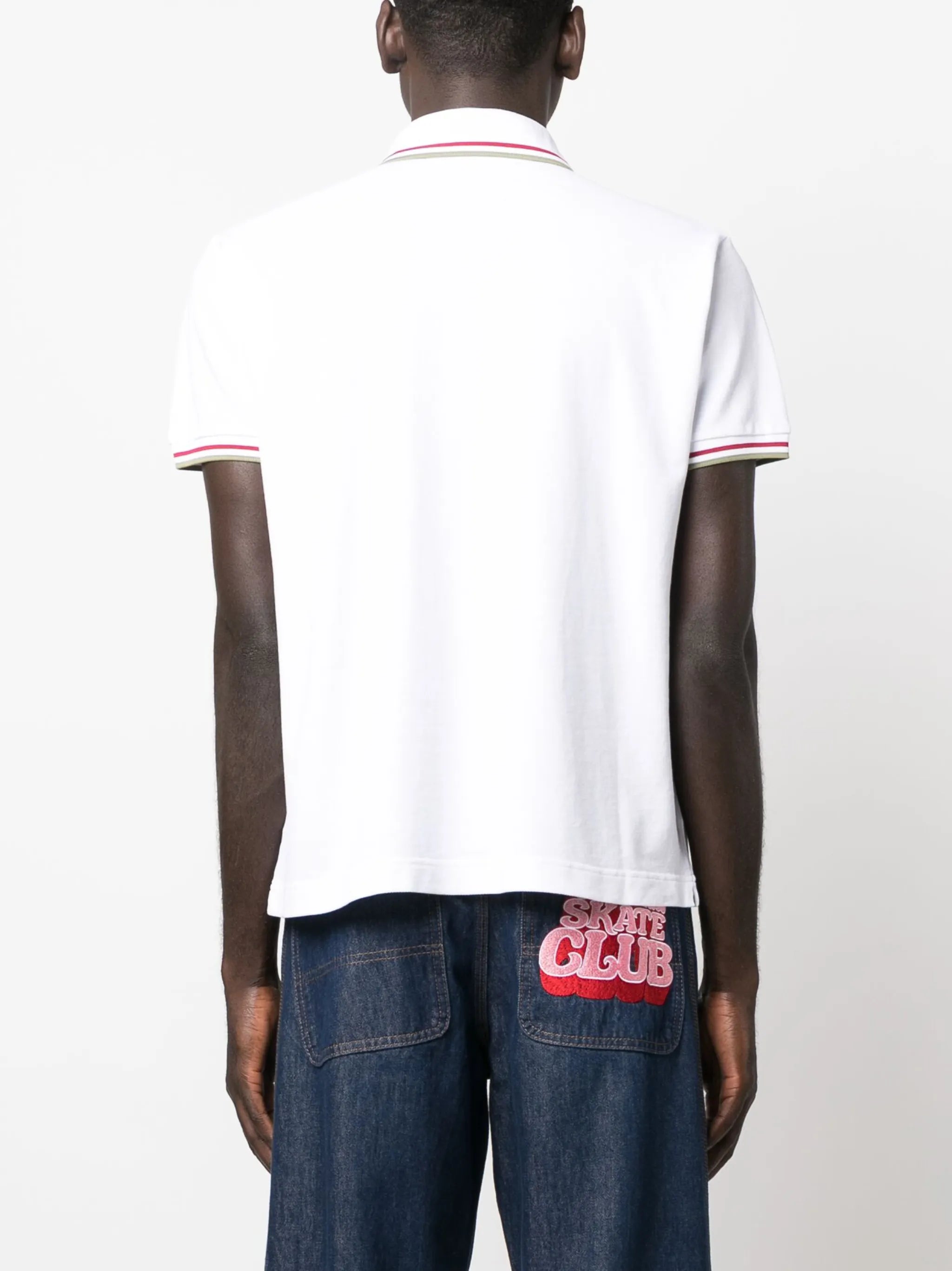 logo-patch cotton polo shirt