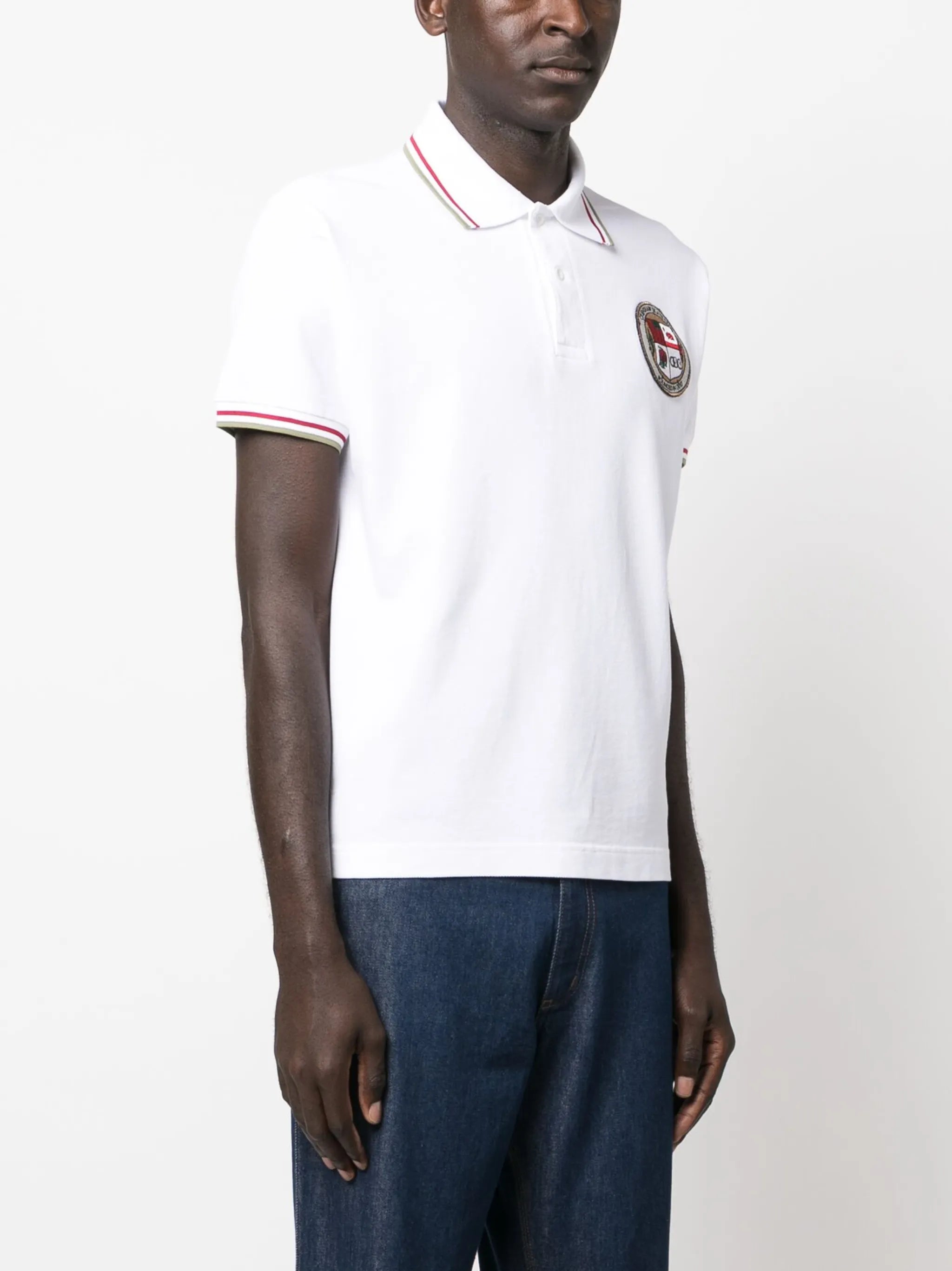 logo-patch cotton polo shirt