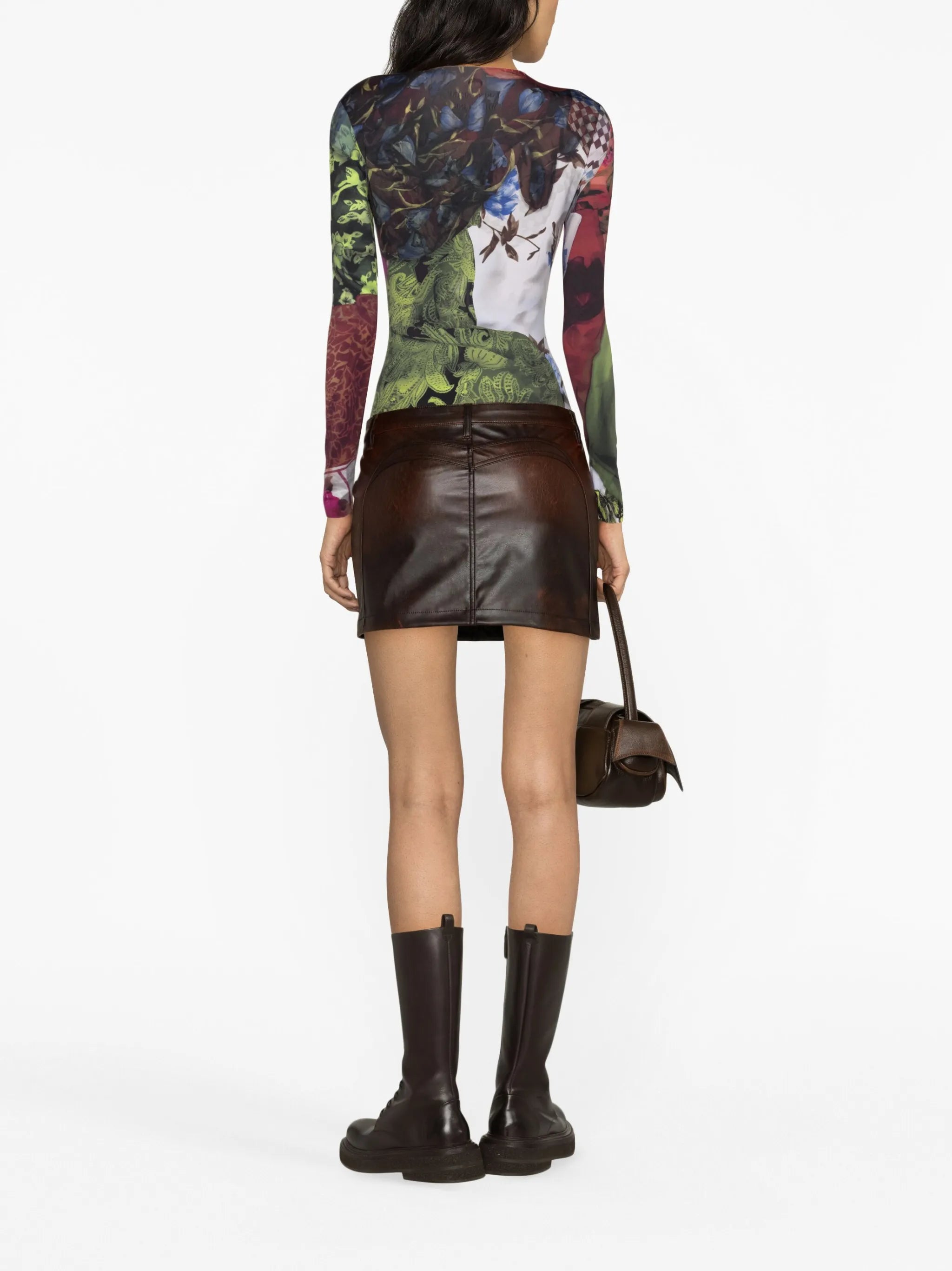 O-Kin faux-leather miniskirt