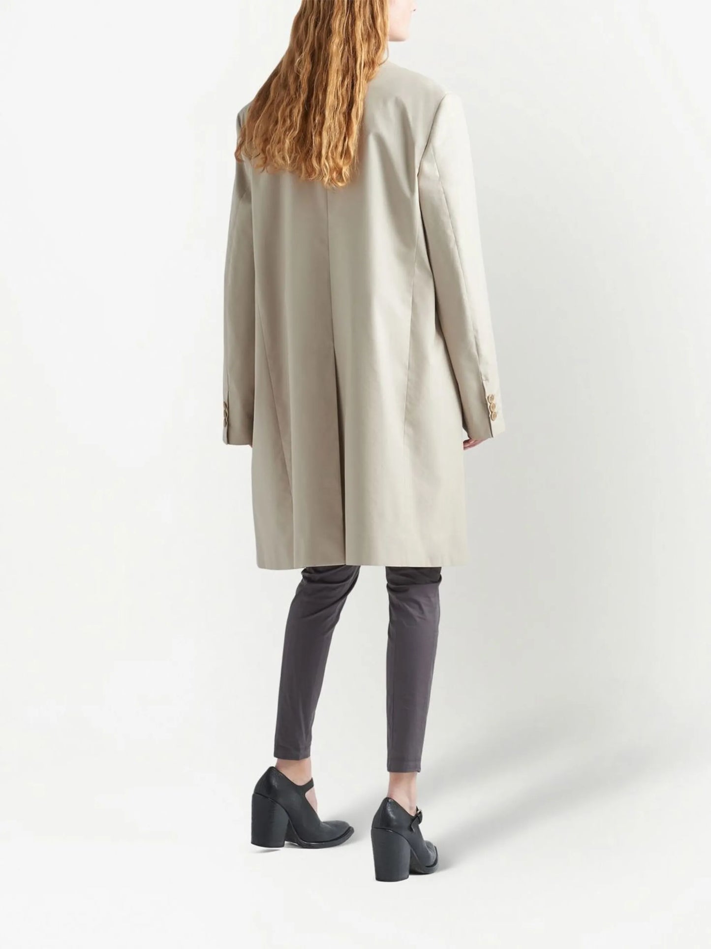 single-breasted cotton coat