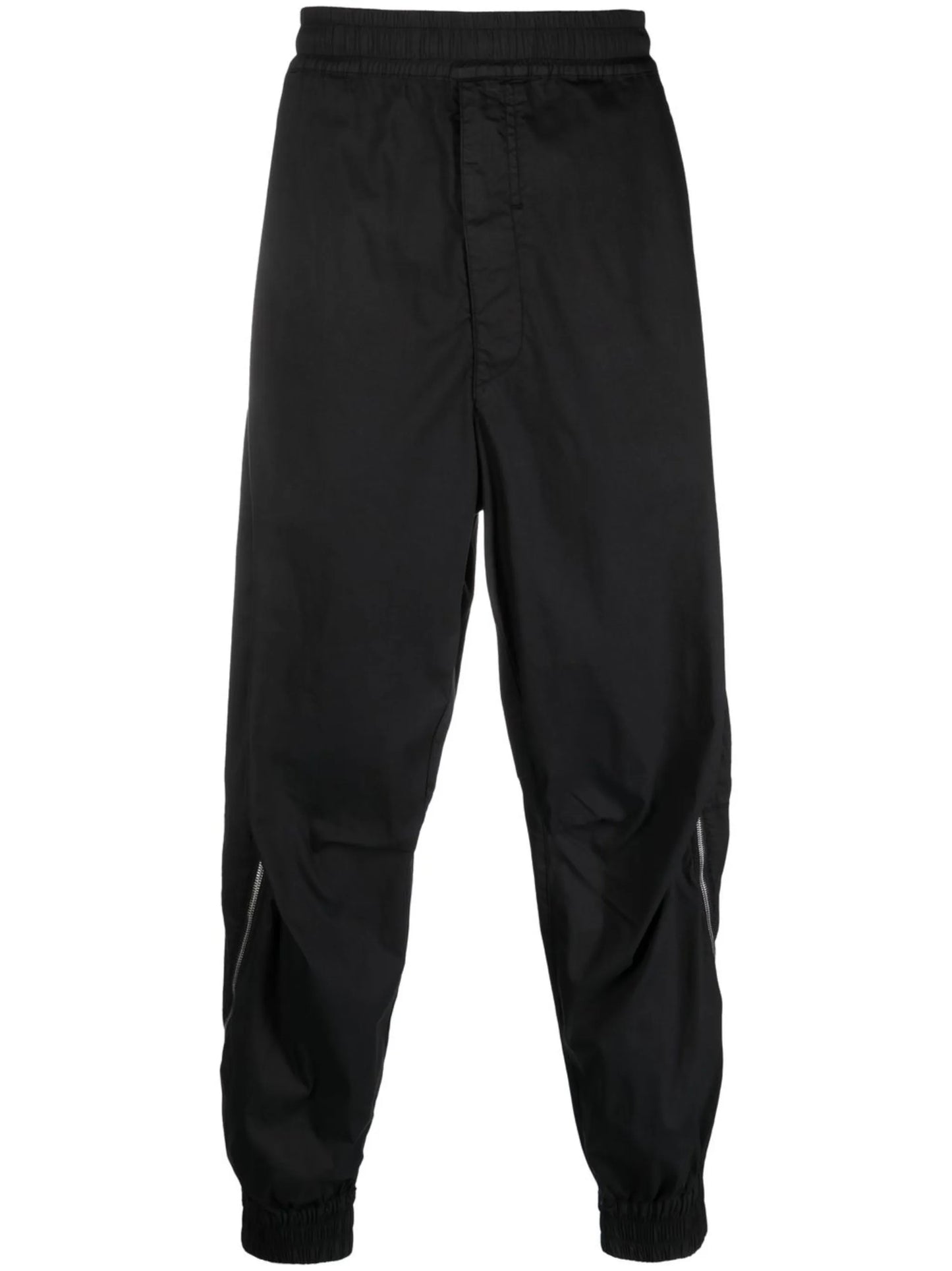 zip-detailing loose-fit trousers