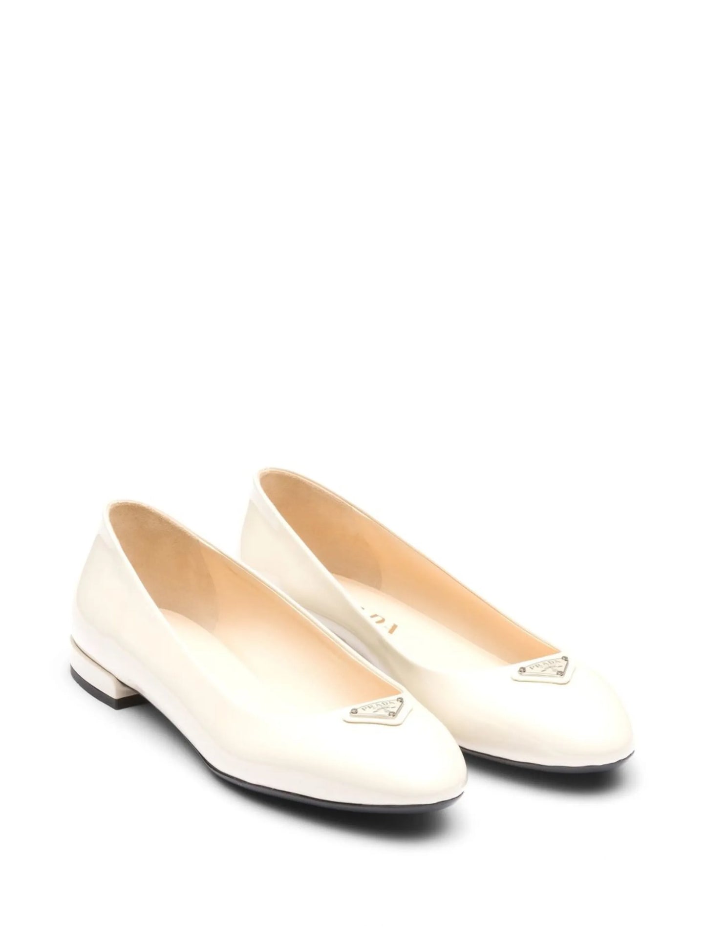 patent-leather ballerina flats