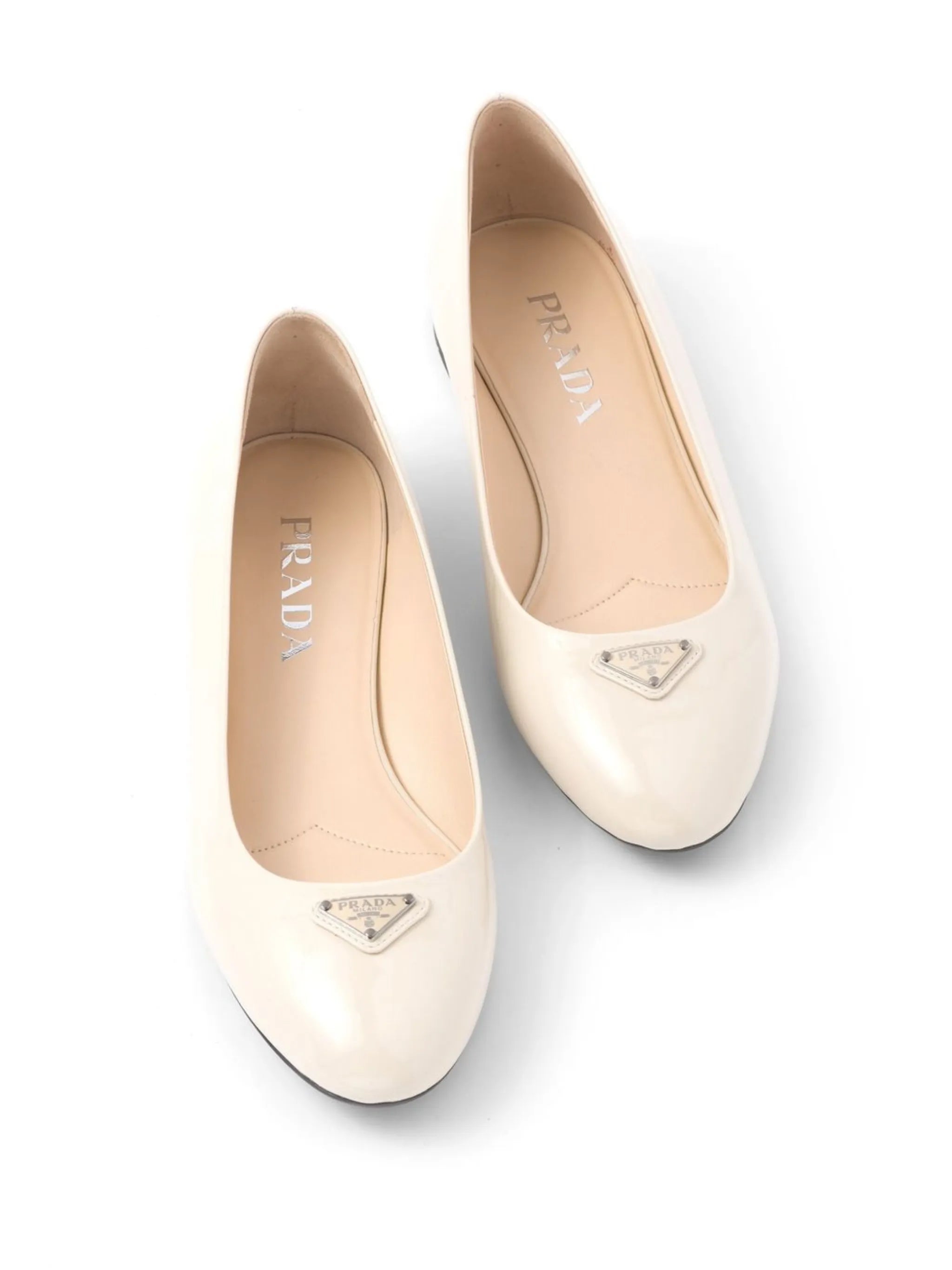 patent-leather ballerina flats