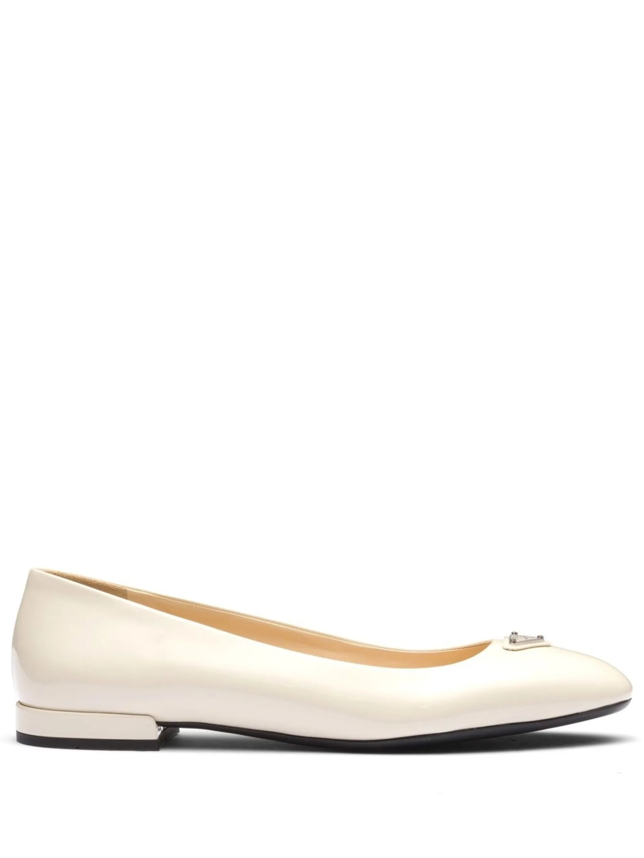 patent-leather ballerina flats