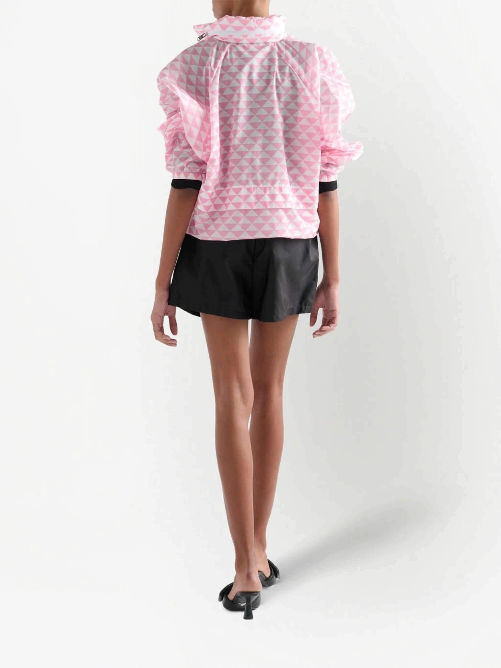 Re-Nylon logo-embroidered shorts