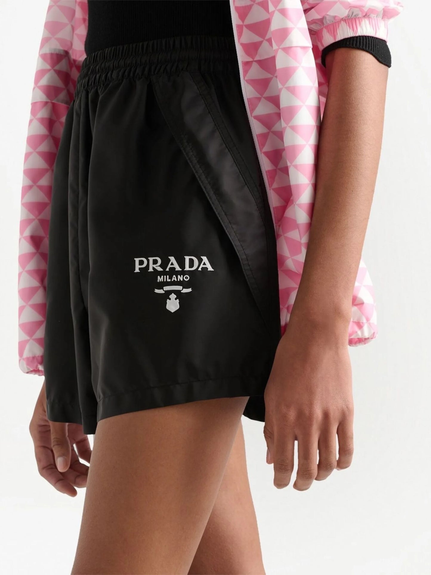 Re-Nylon logo-embroidered shorts