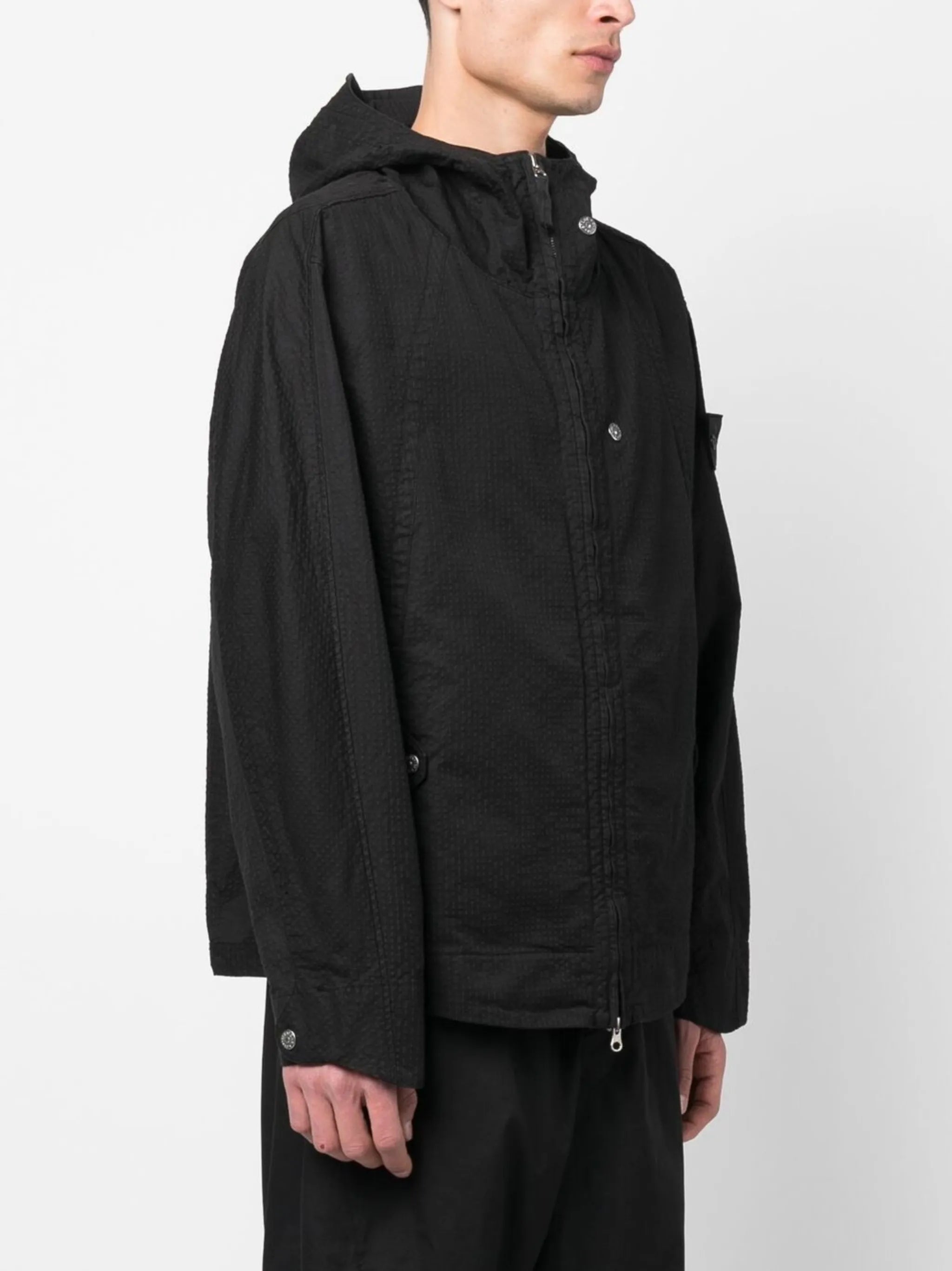 strap hooded jacket