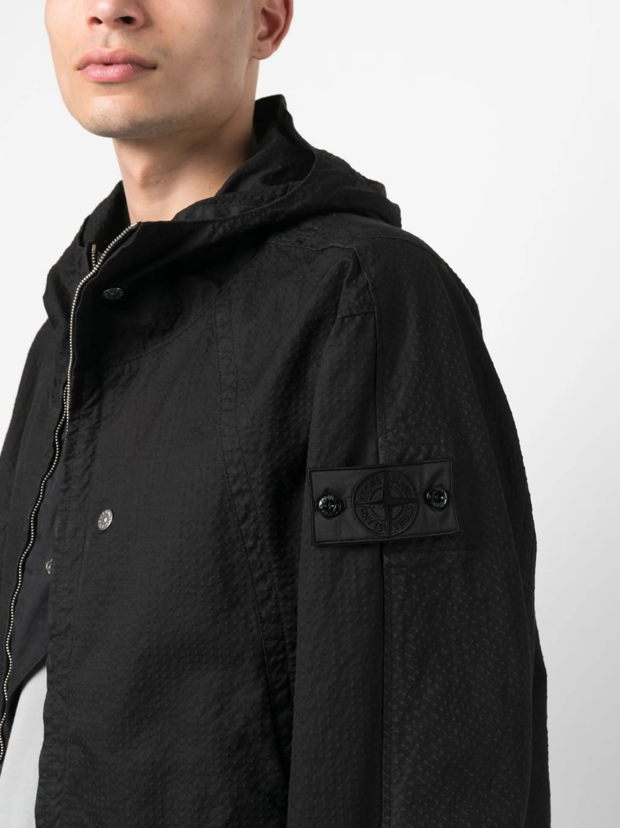 strap hooded jacket