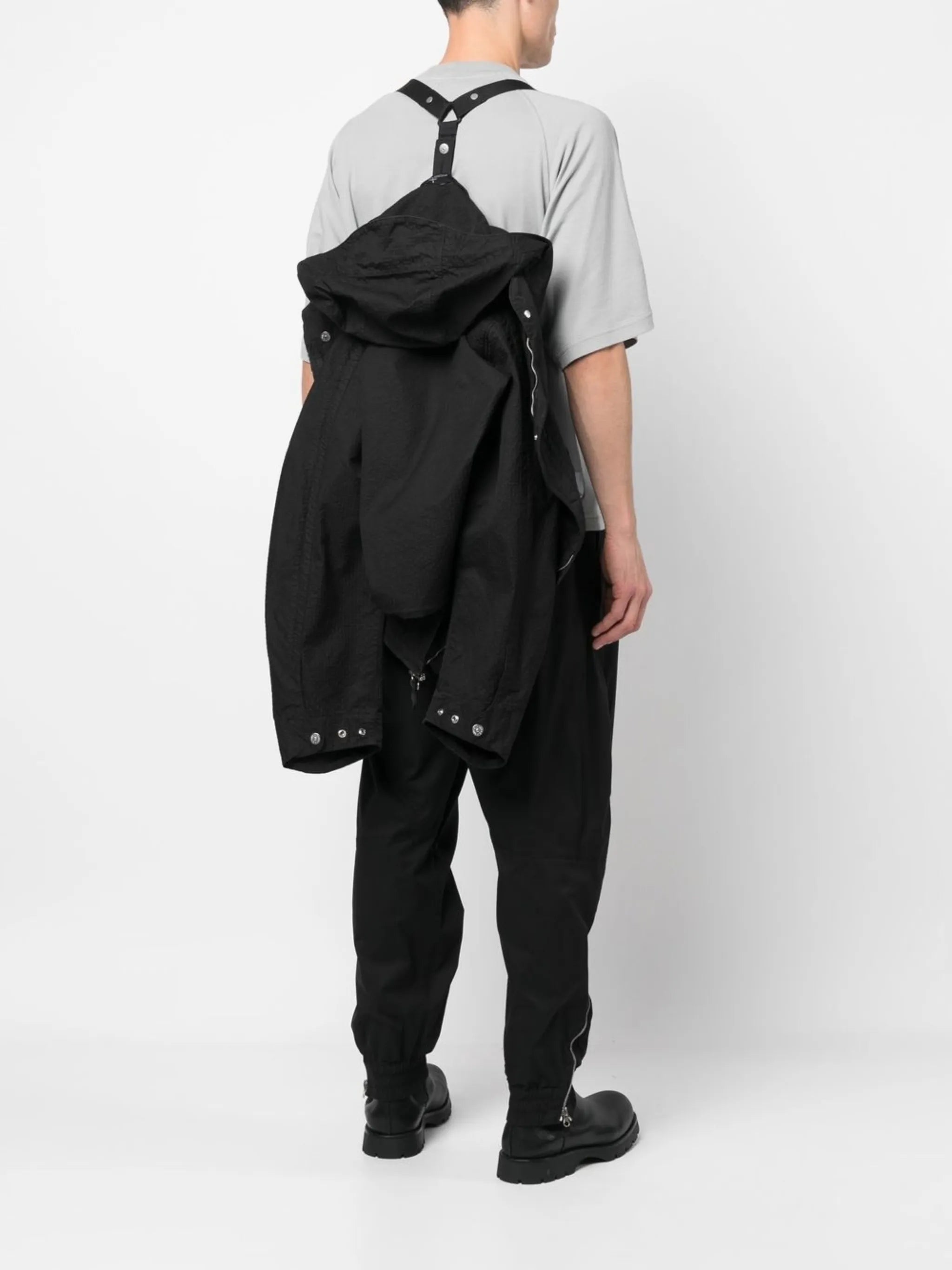 strap hooded jacket