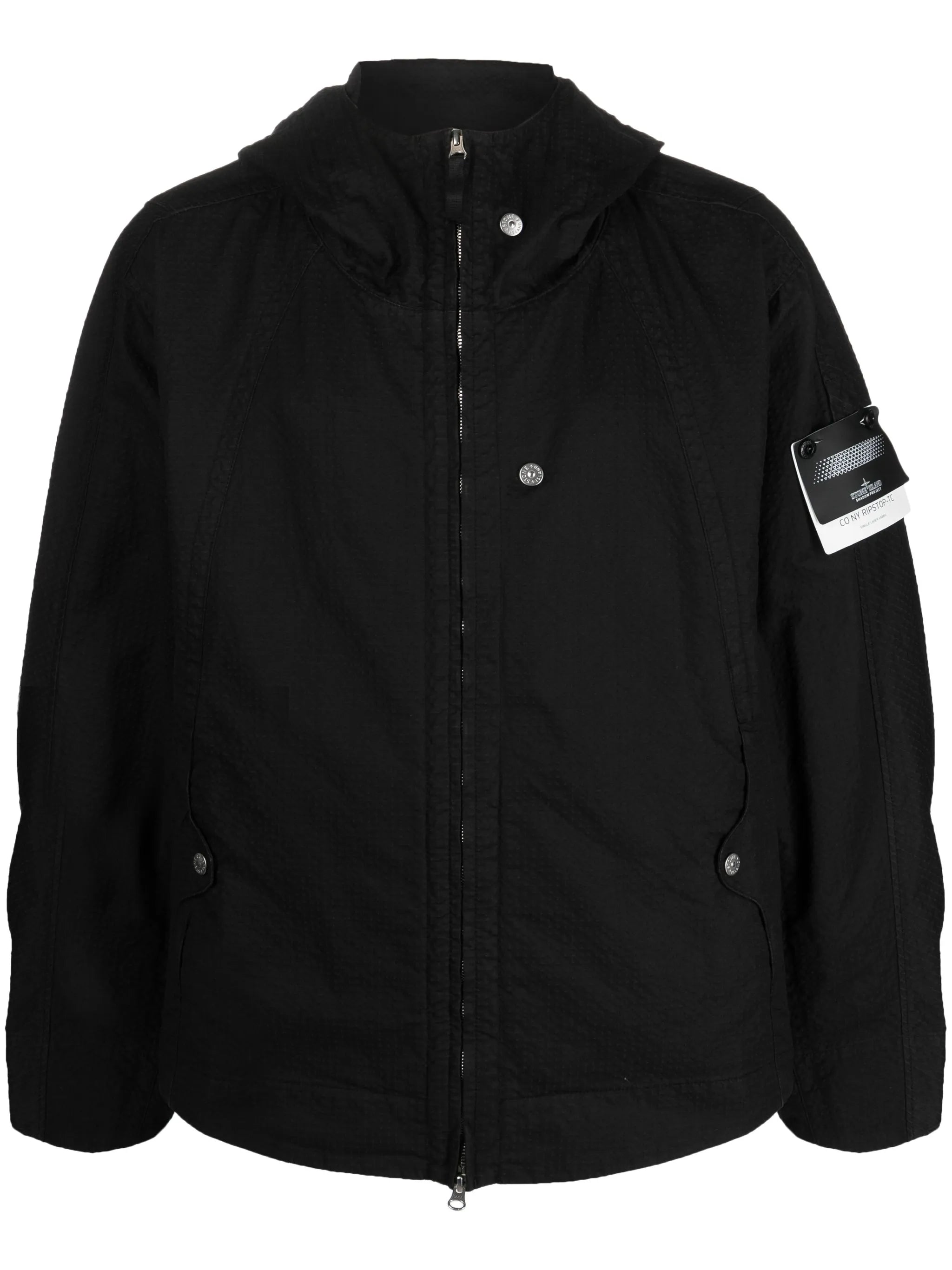 strap hooded jacket