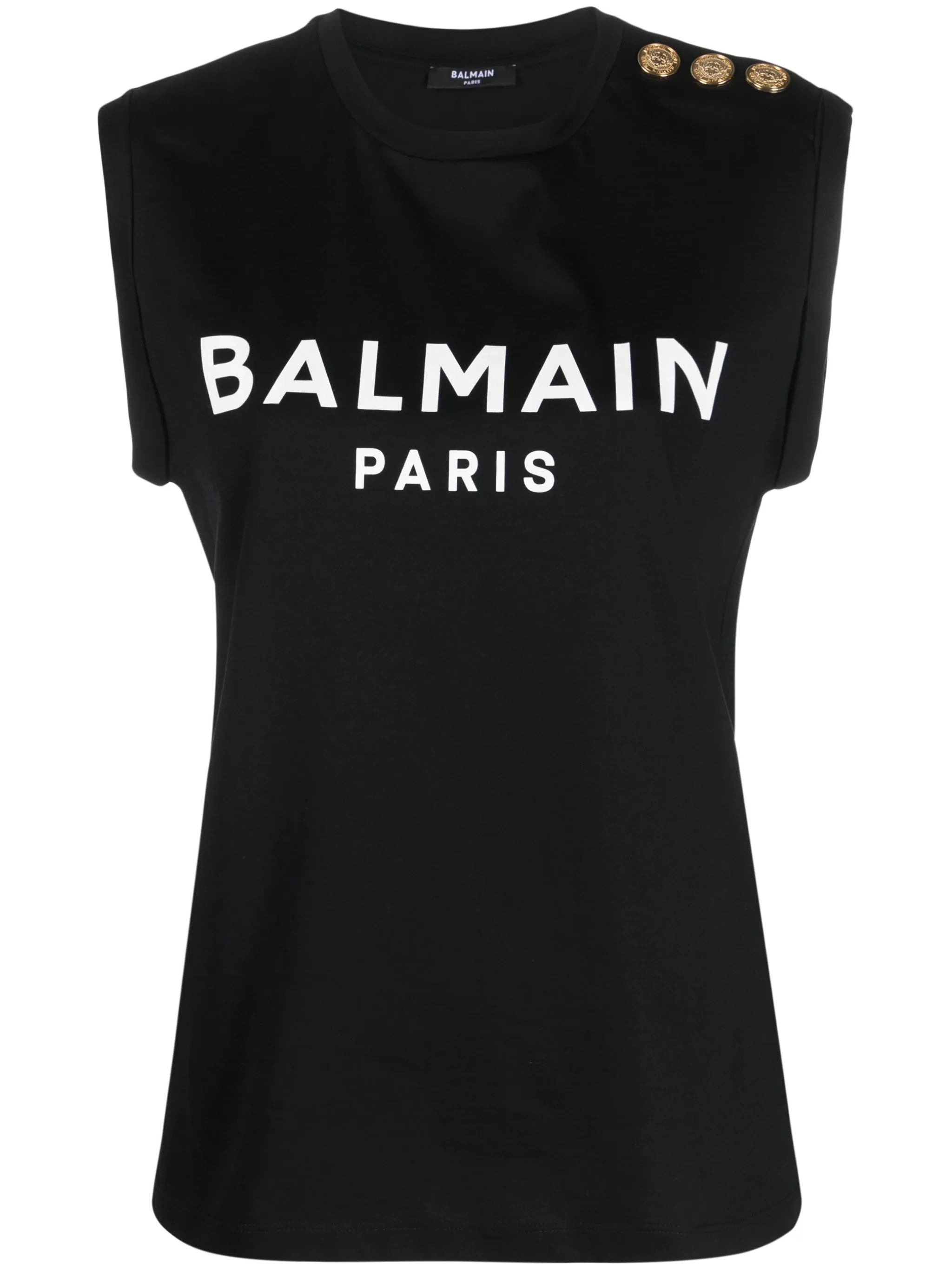 logo-print button-embellished top