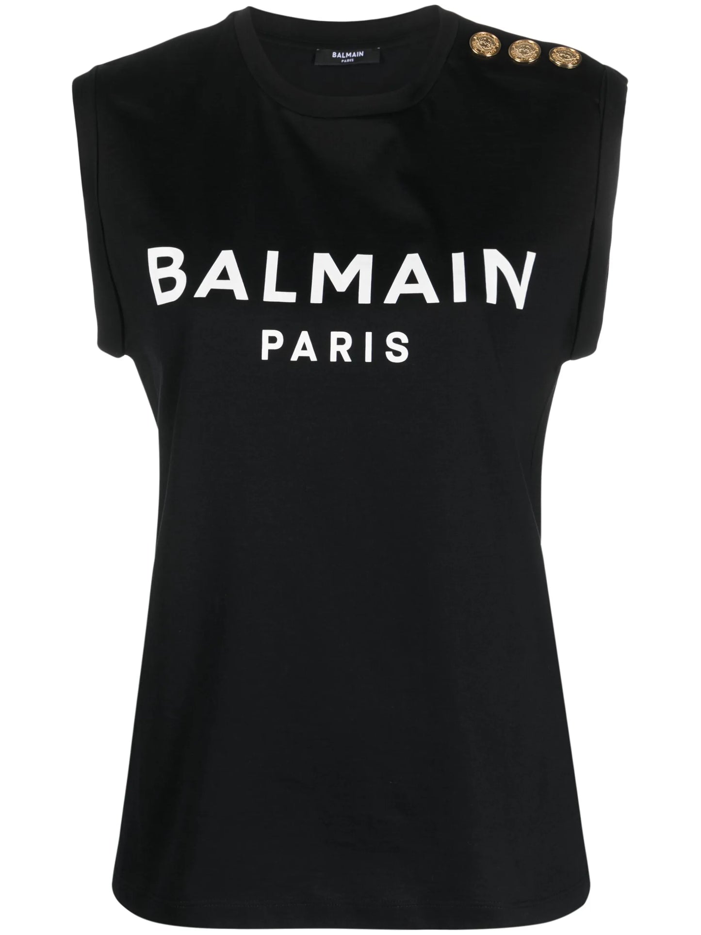 logo-print button-embellished top