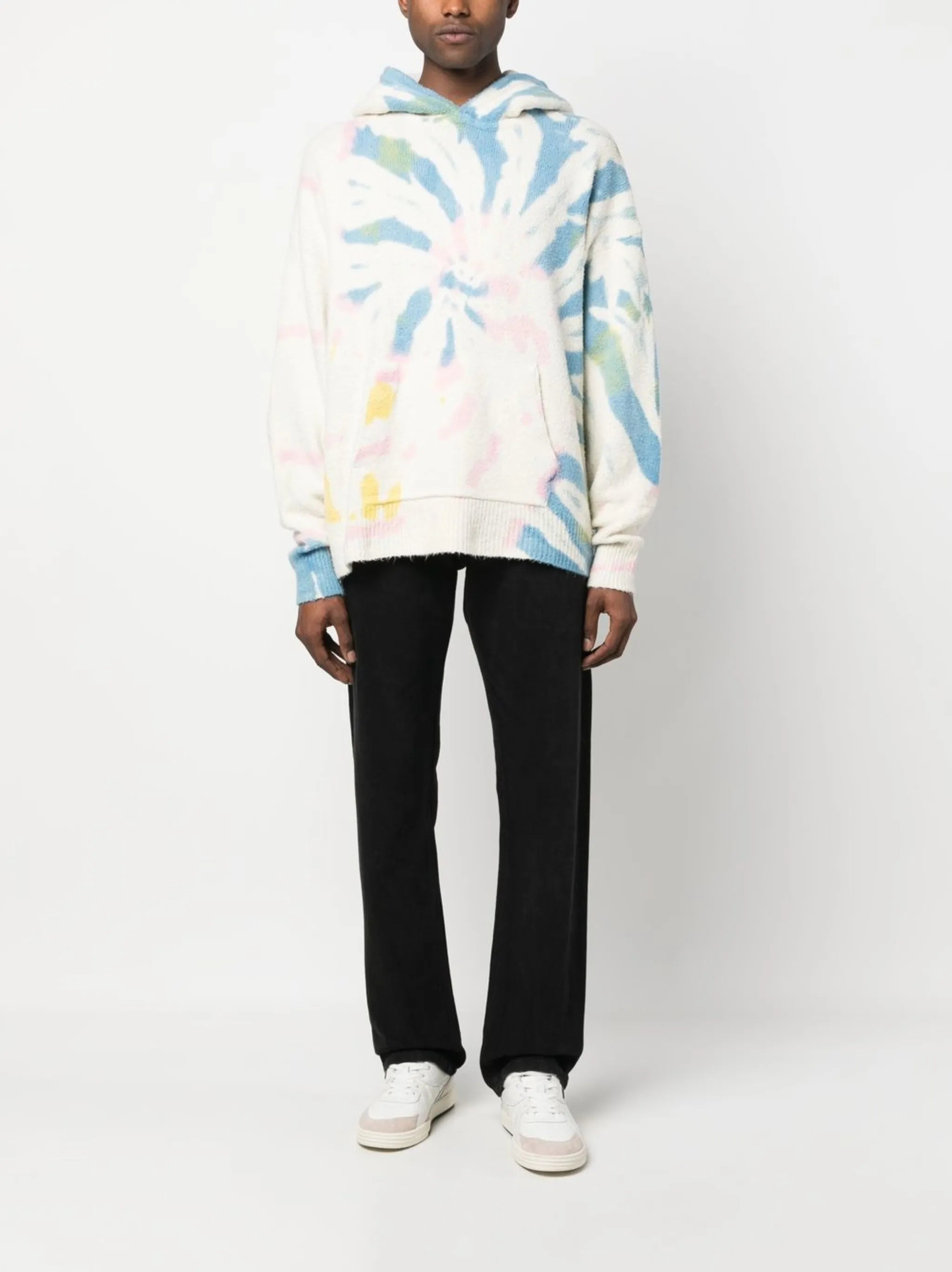 tie-dye-print hoodie