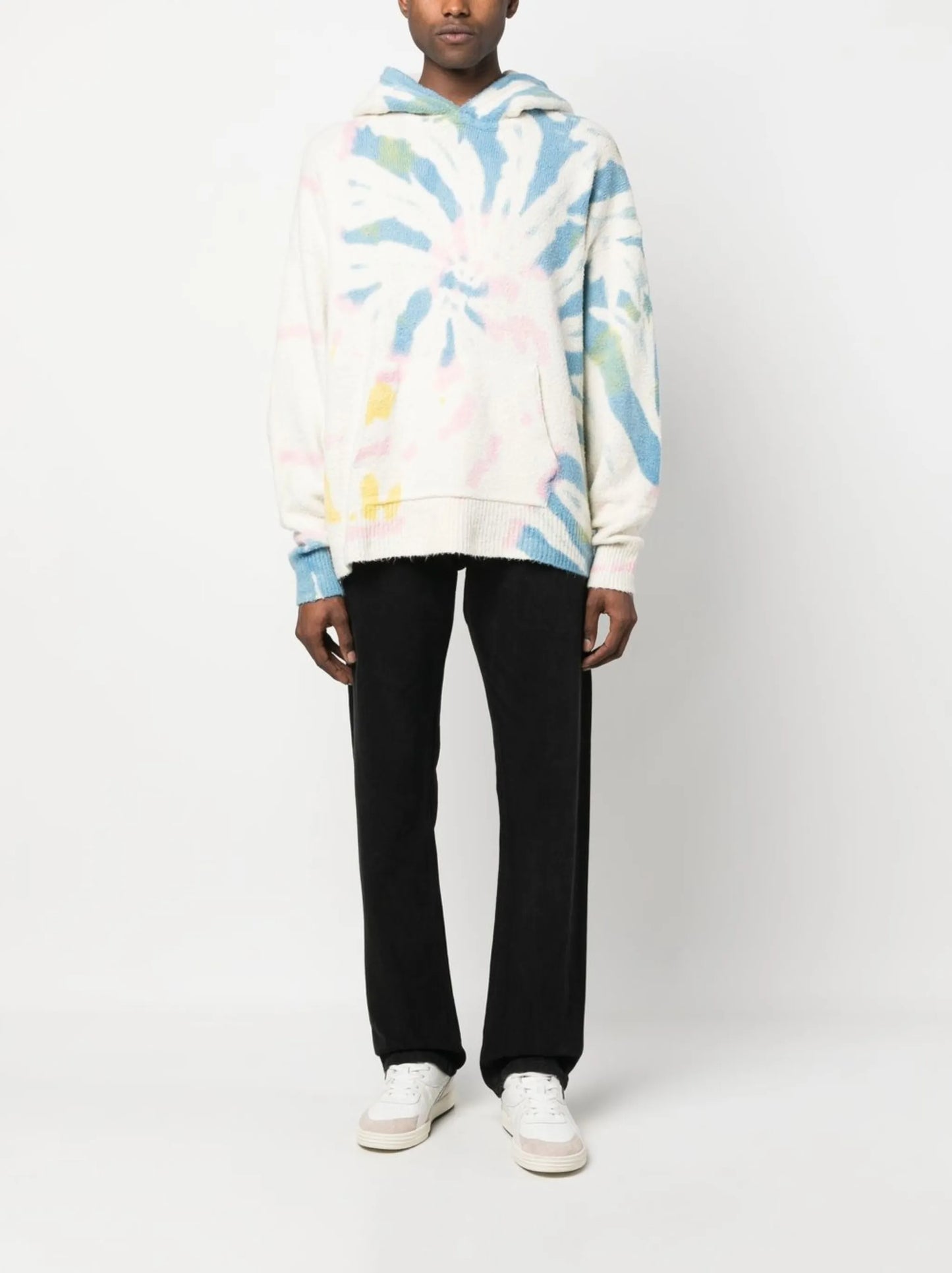 tie-dye-print hoodie