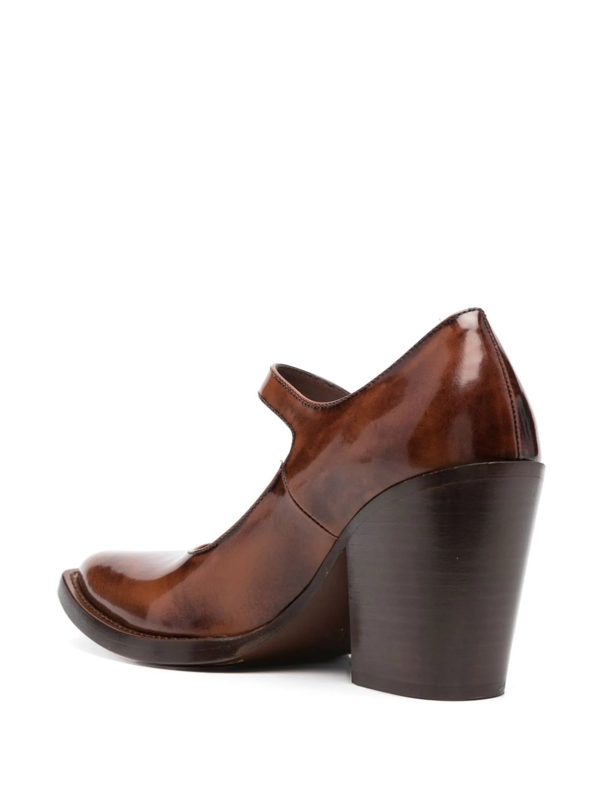 95mm pointed patent-leather pumps