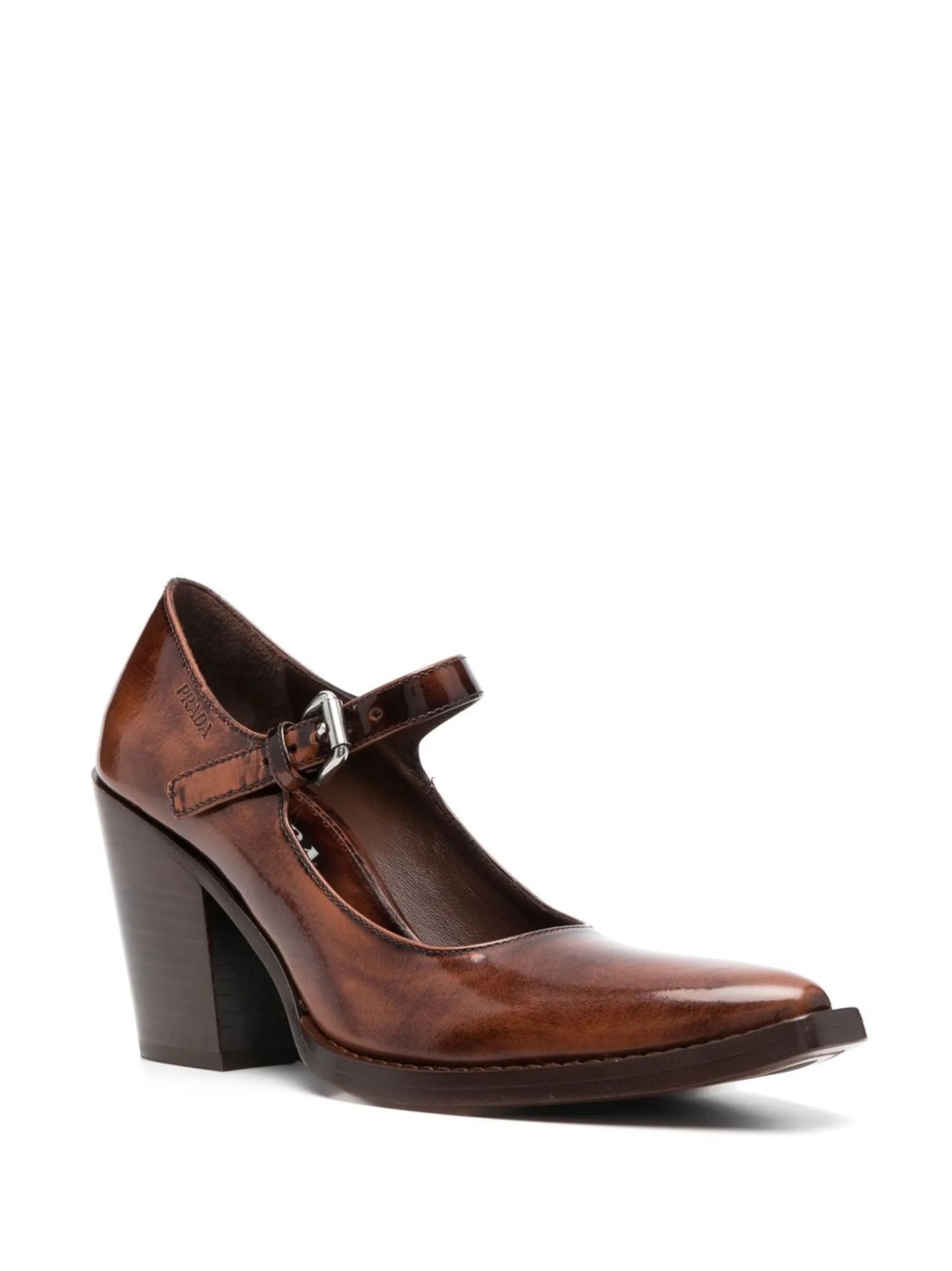 95mm pointed patent-leather pumps