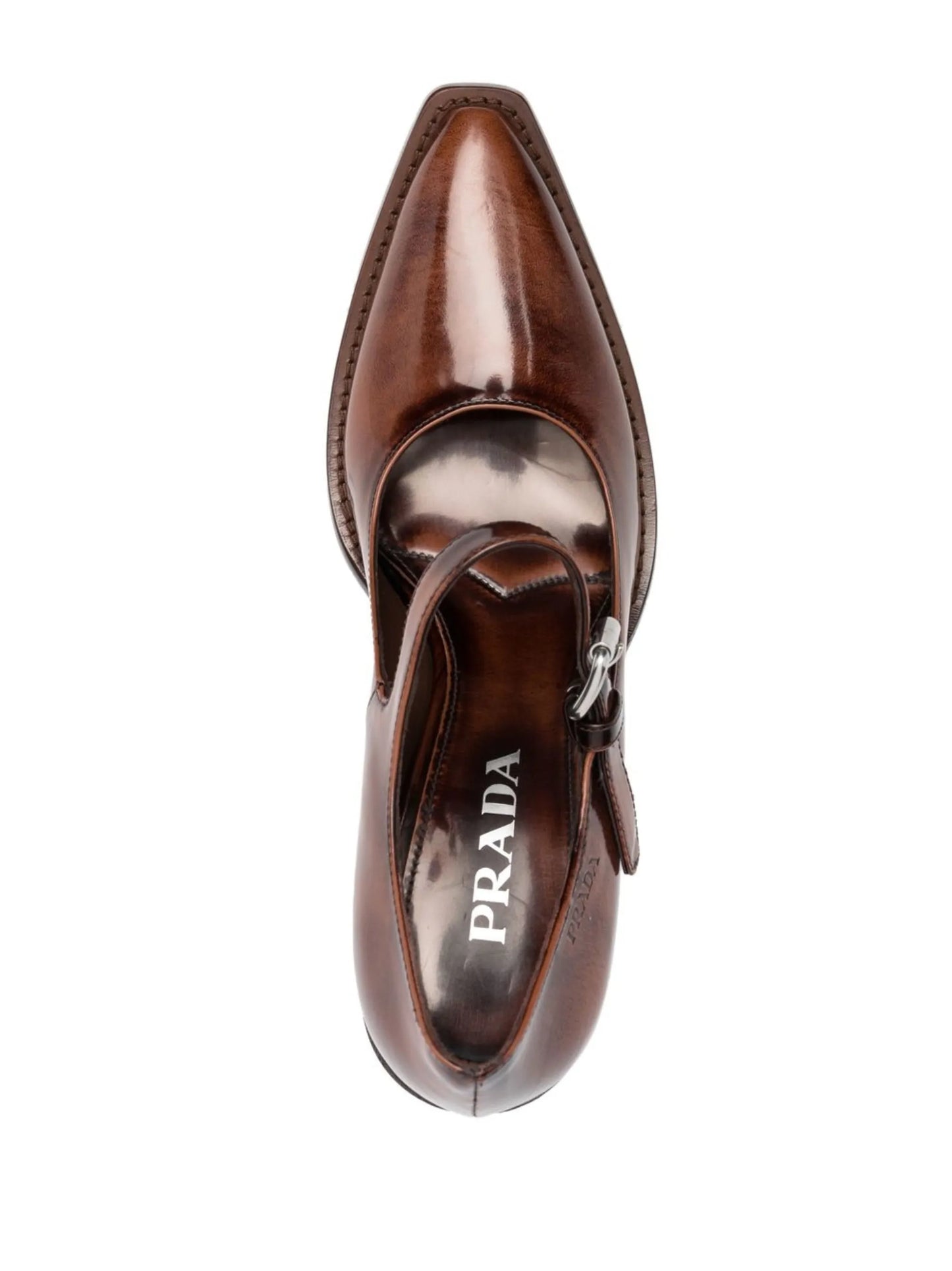 95mm pointed patent-leather pumps