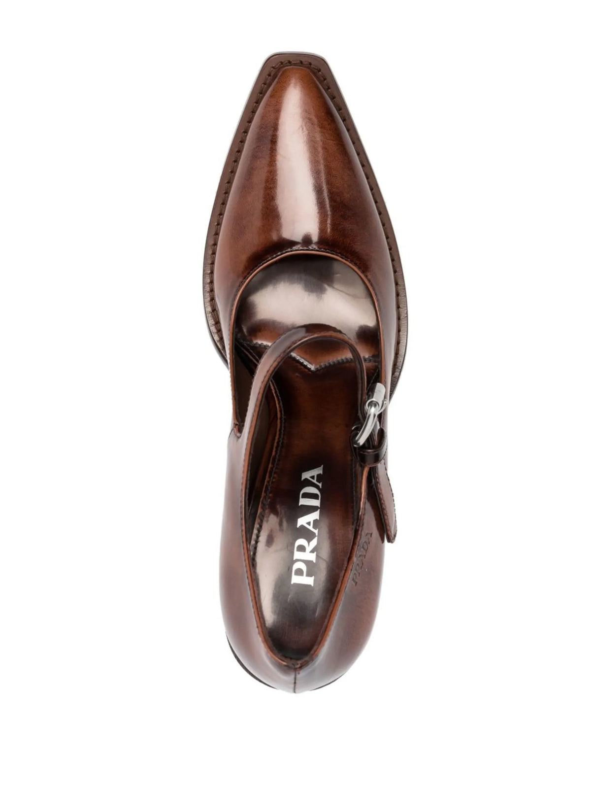 95mm pointed patent-leather pumps