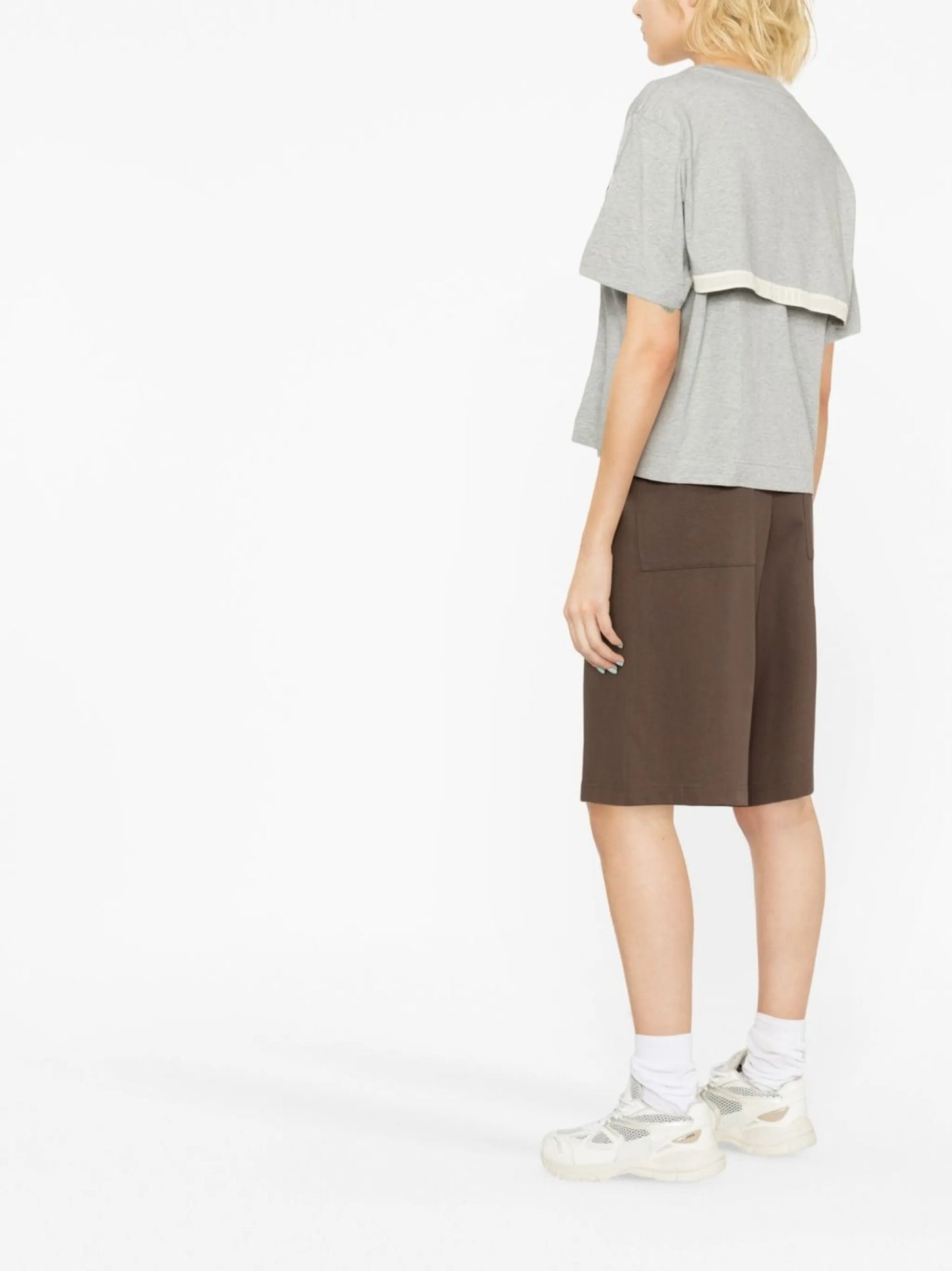crew neck stripe-embellished T-shirt