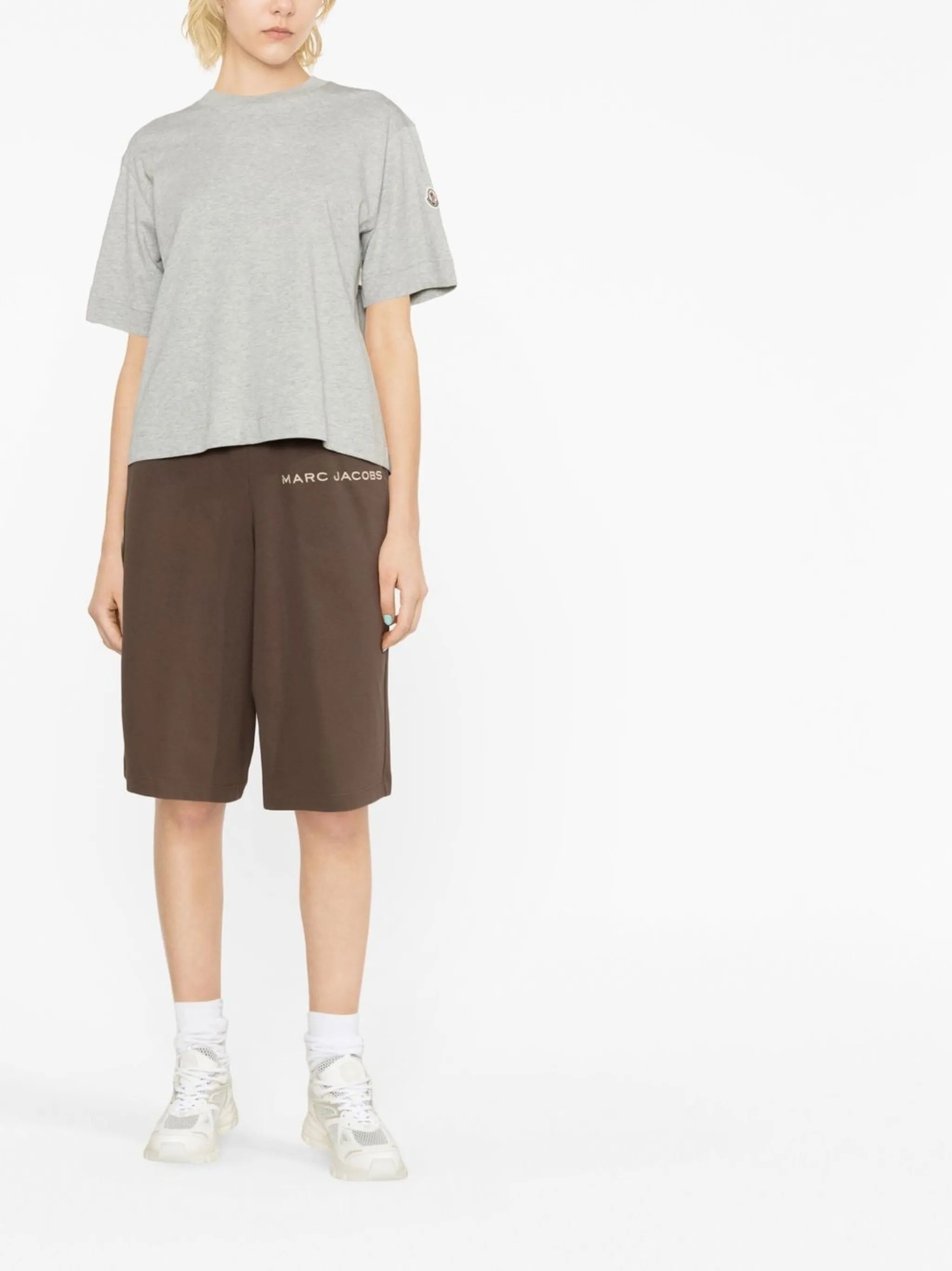 crew neck stripe-embellished T-shirt