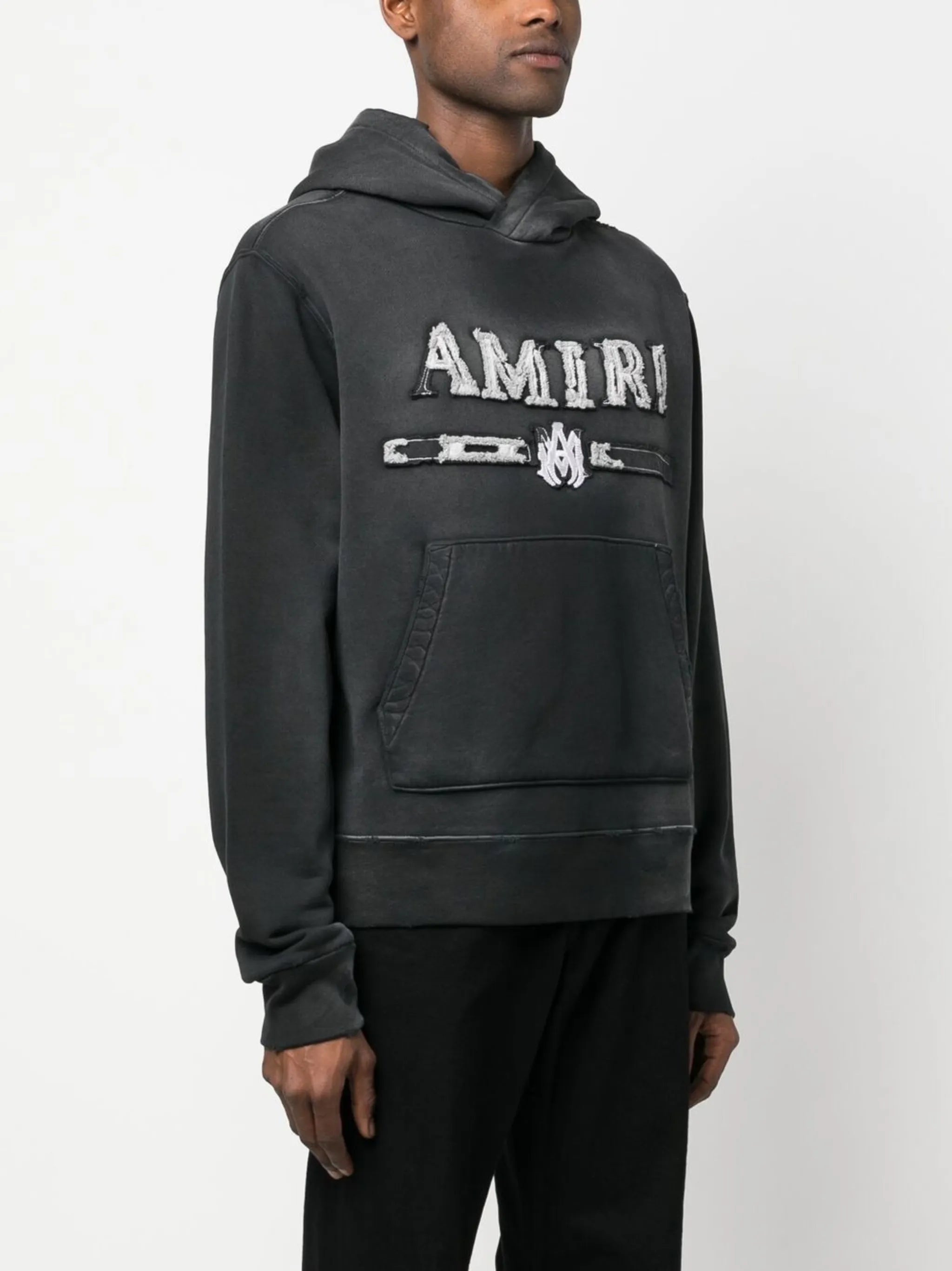 faded-effect logo  hoodie