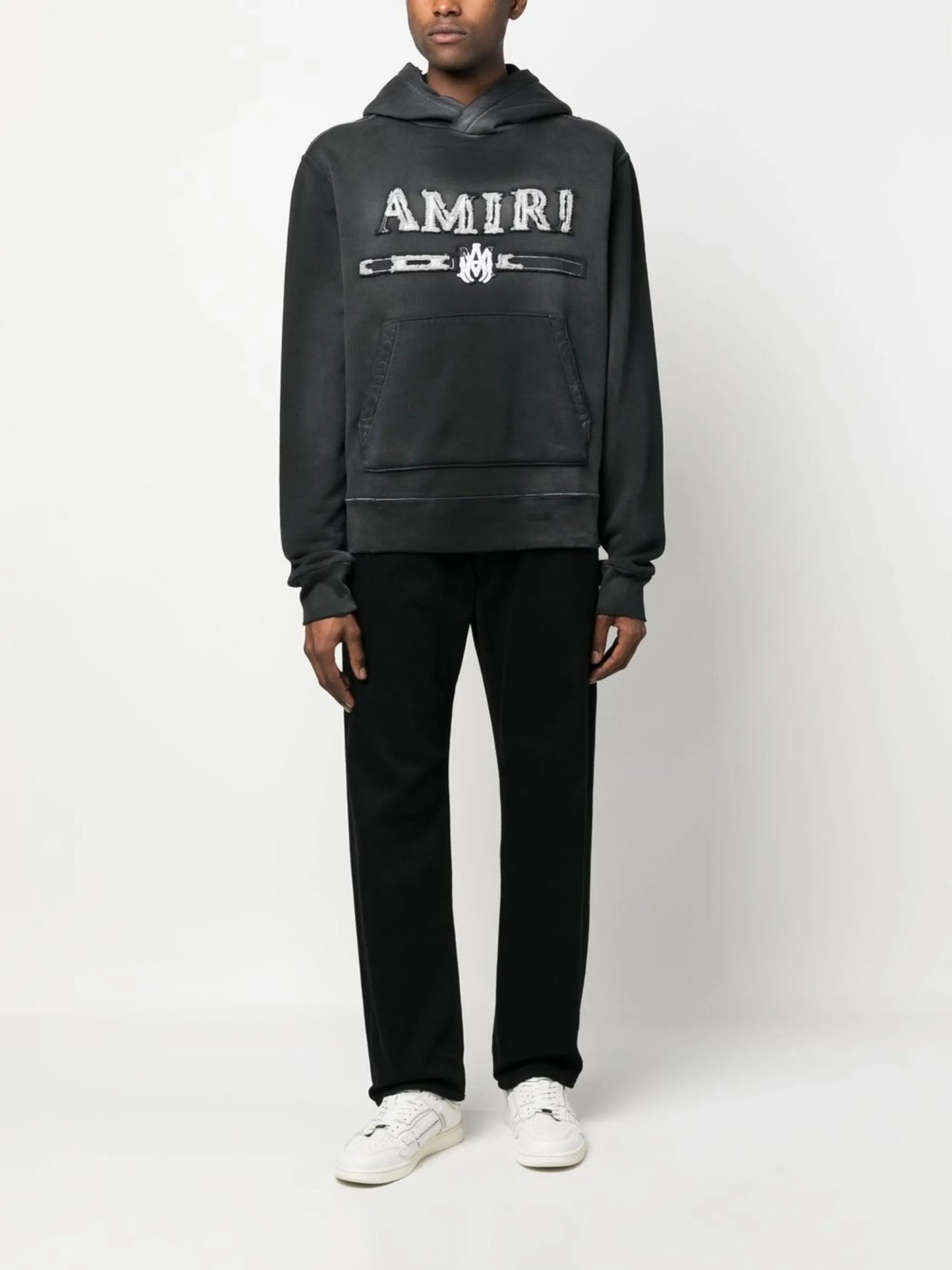 faded-effect logo  hoodie